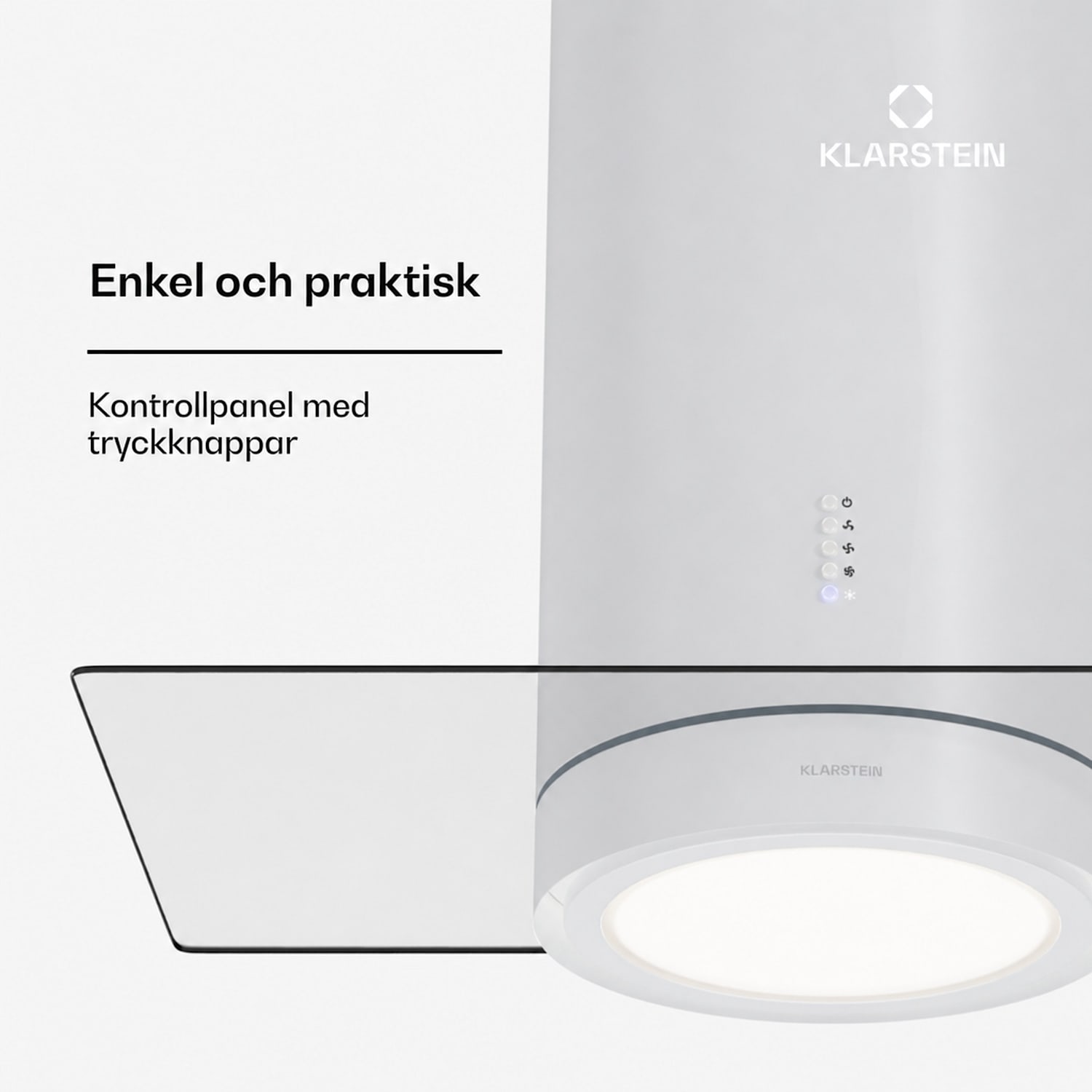 Beretta Premium köksfläkt för köksöar med app frånluft/cirkulationsluft 544 m³/h LED aktivt kolfilter 90 cm | Vit