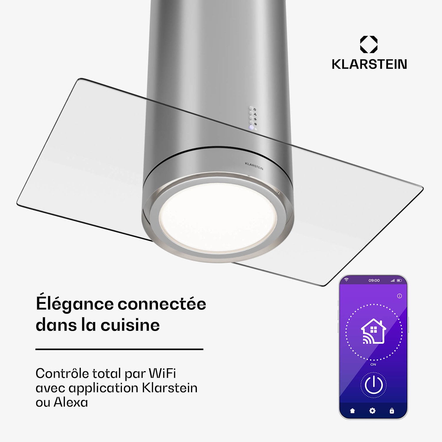 Beretta Premium eilandafzuigkap app afzuig-/recirculatiesysteem 544 m³/h led actief koolfilter Roestvrij Staal