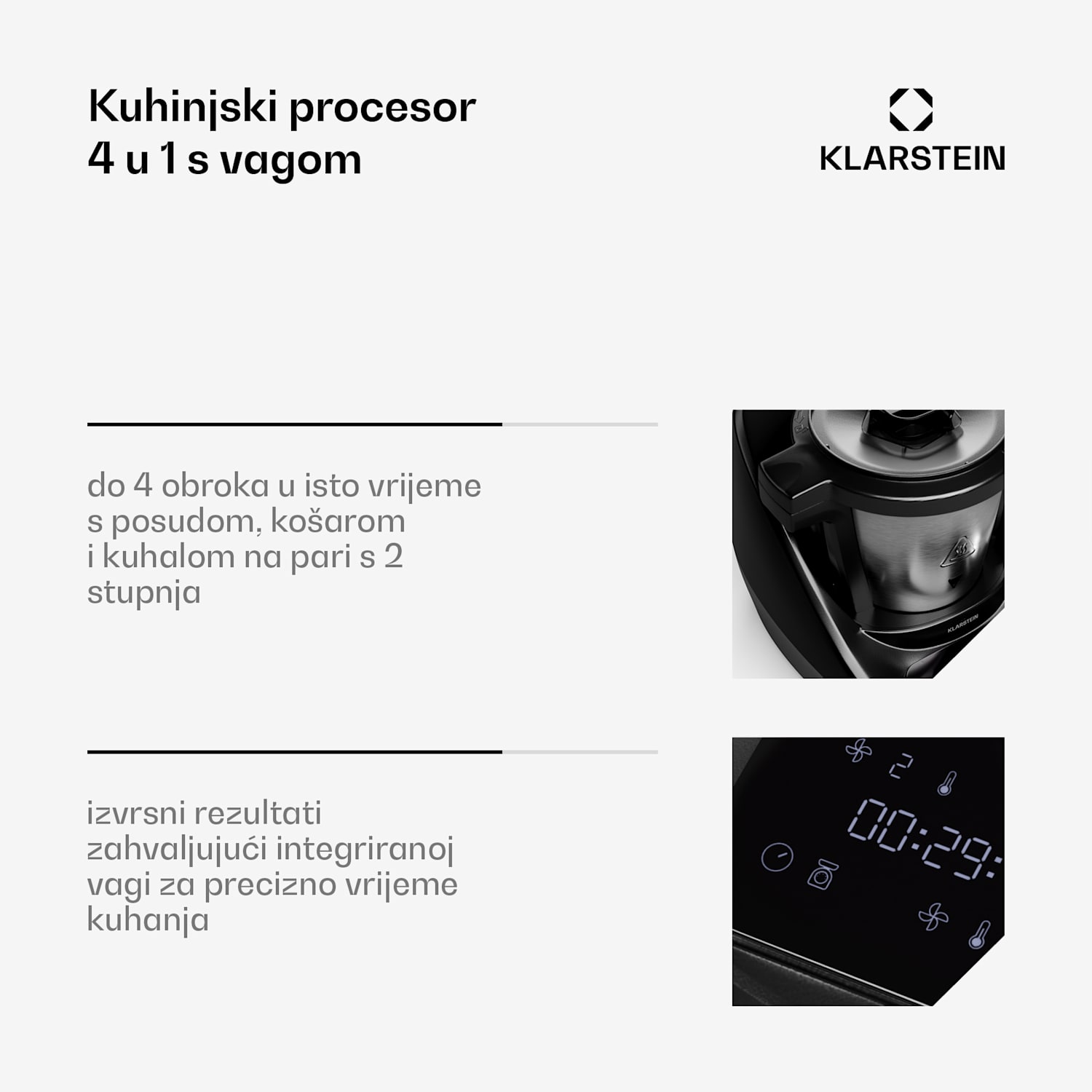 Aria Smart, multipraktik, 1700 W, 3,3 l, upravljanje putem aplikacije, nastavak za paru 