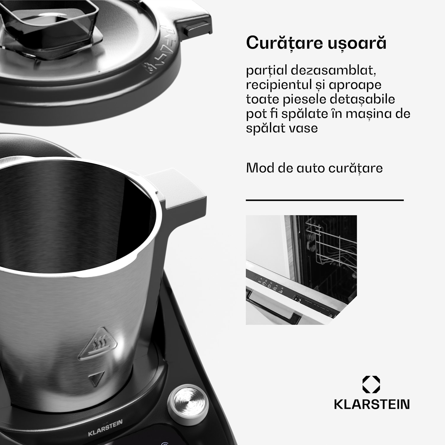 Aria Smart, robot de bucătărie, 1700 W, 3,3 l, control prin aplicație, accesoriu pentru abur 