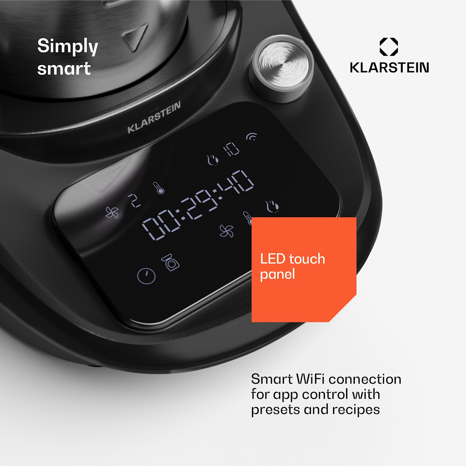 Aria Smart, multipraktik, 1700 W, 3,3 l, upravljanje putem aplikacije, nastavak za paru