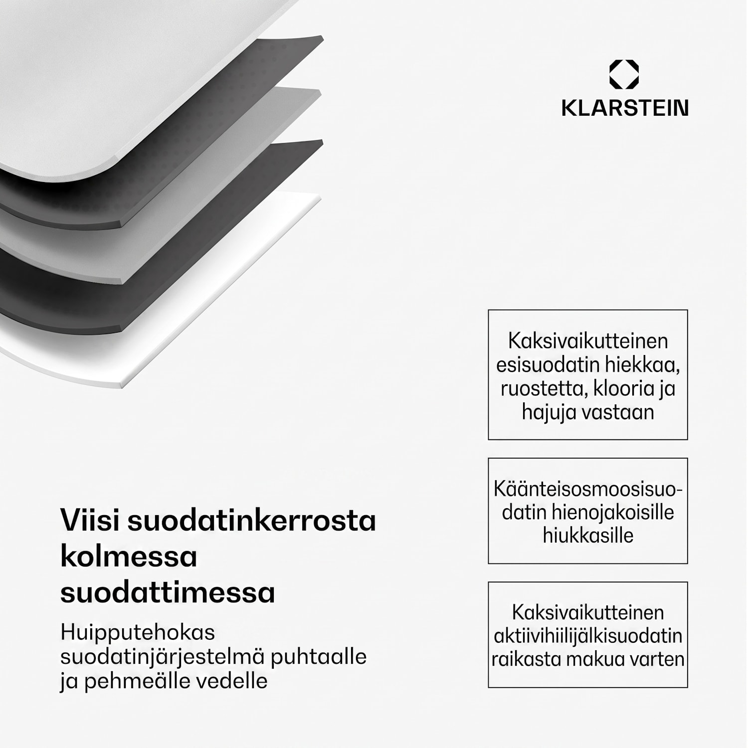 AquaFina 6L -vedenpuhdistin 5-portainen suodatus HD-kosketusnäyttö 6 lämpötilaa 6 l tilavuus vetyrikastus valkoinen Valkoinen