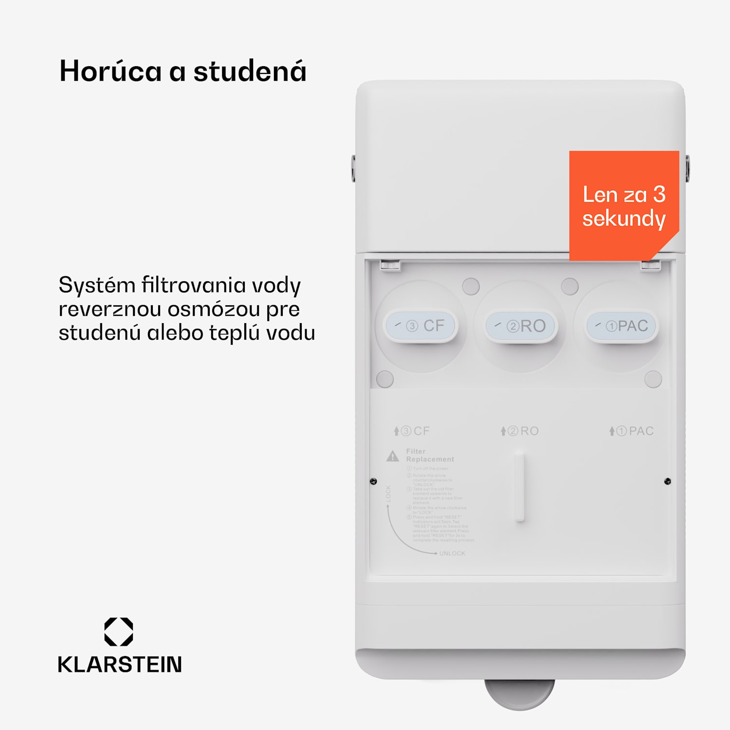 AquaFina 6L, čistička vody, 5-stupňová filtrácia, objem 6 l, HD dotykový displej, 6 teplôt vody, biela Biela