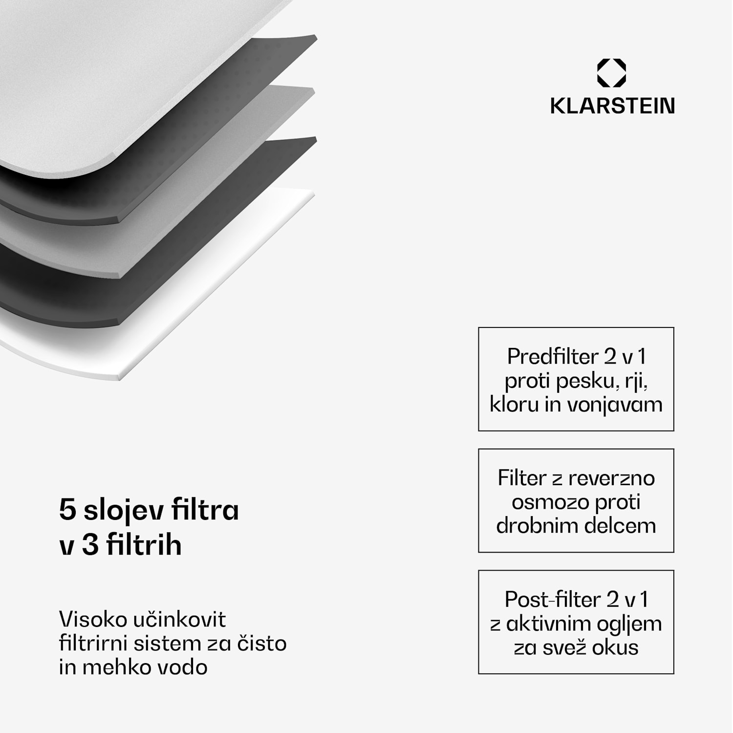 AquaFina 6L, čistilec za vodo, 5-stopenjsko filtriranje, prostornina 6 l, HD zaslon na dotik, 6 temperatur vode, črna Črna