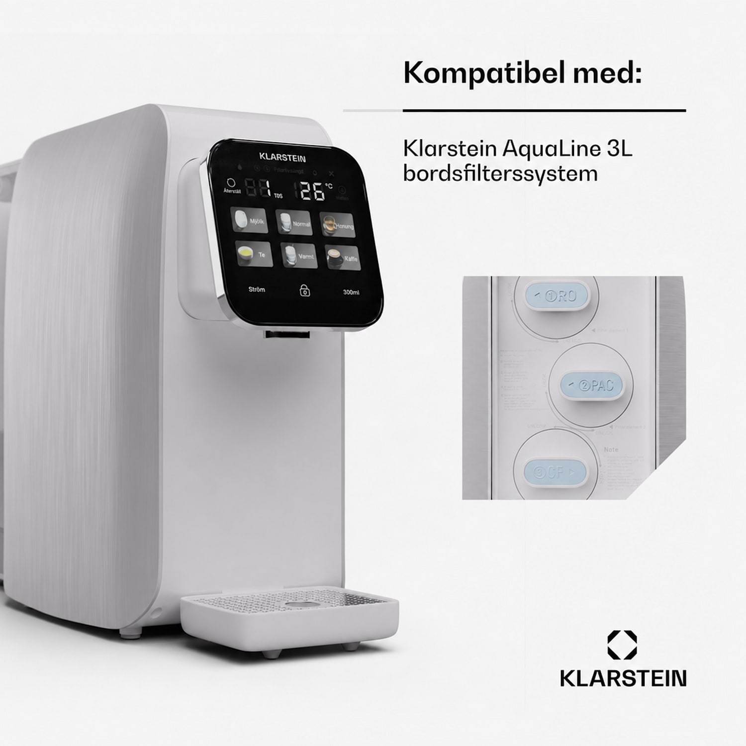 AquaLine PAC Filter 2-i-1-filtersystem för vattenrening – sediment- och aktivkolfilter 