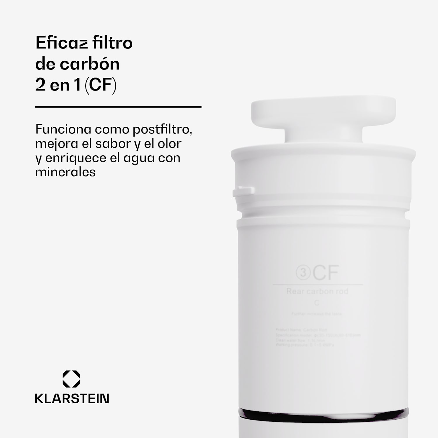 Filtro AquaLine PAC Sistema de filtrado 2 en 1 Tratamiento del agua Filtro de sedimentos y carbón activo 