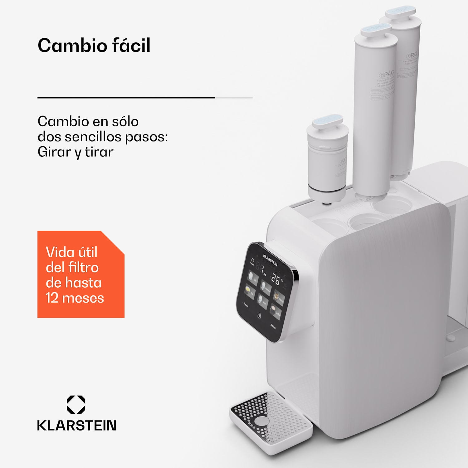 Filtro AquaLine PAC Sistema de filtrado 2 en 1 Tratamiento del agua Filtro de sedimentos y carbón activo 