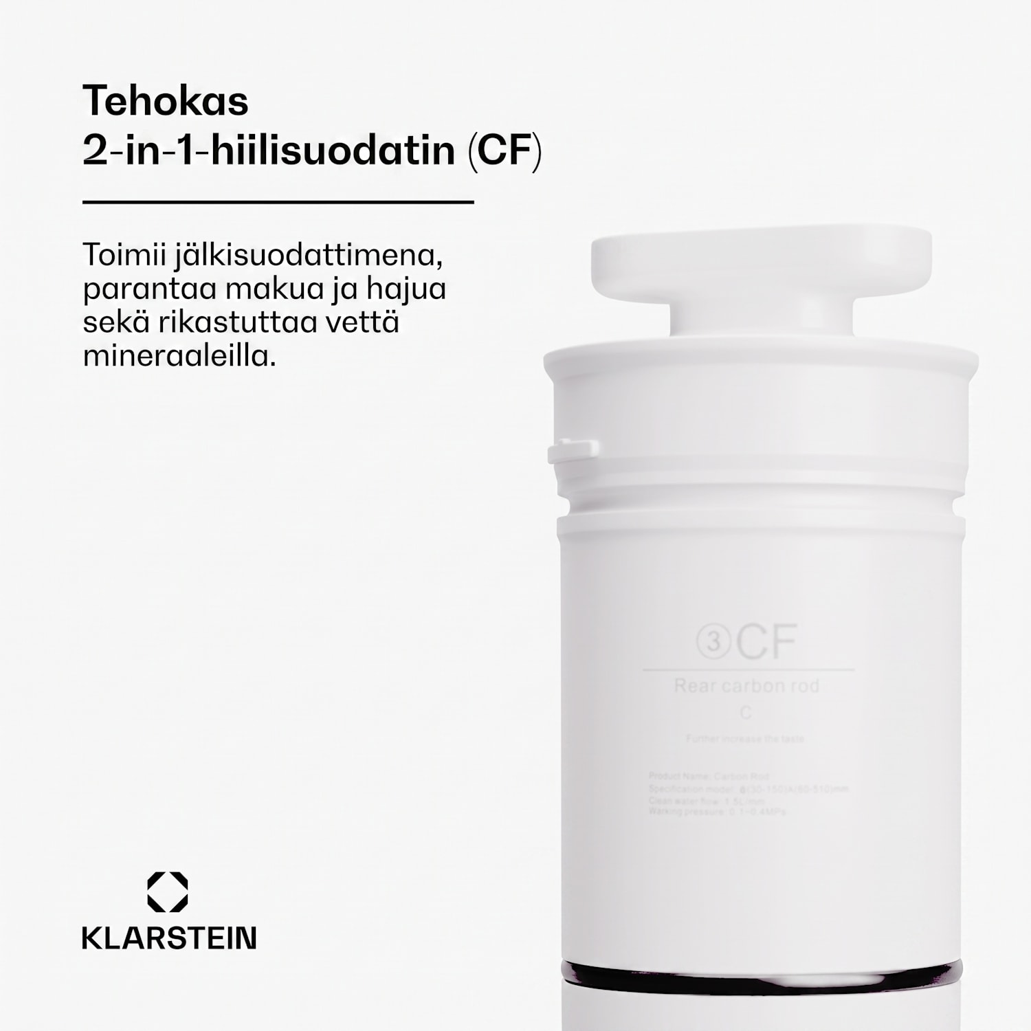 AquaLine CF suodatin 2 in 1 suodatusjärjestelmä vedenpuhdistus hiilisuodatin 