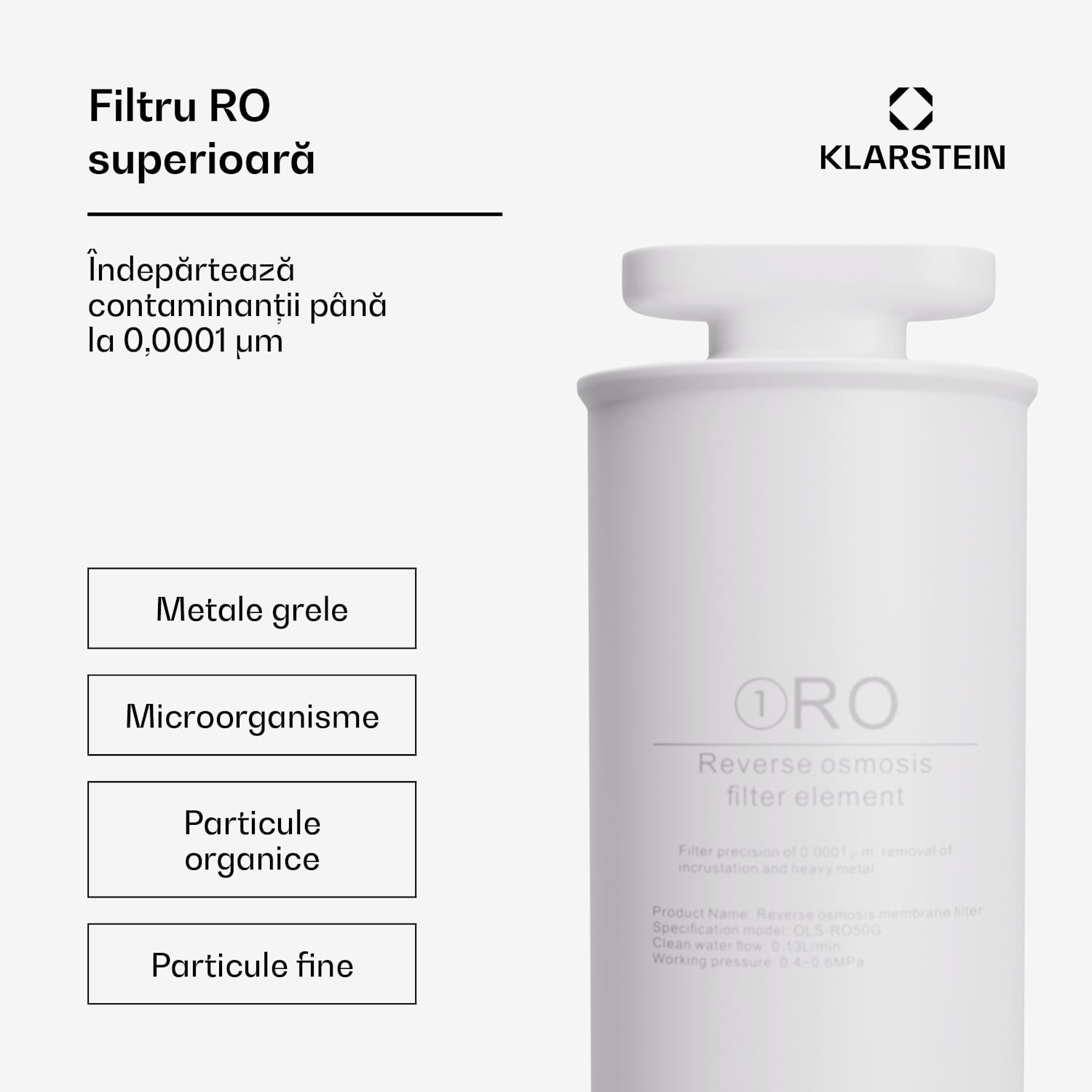 AquaLine 50G filtru RO, tehnologie cu membrană de osmoză inversă, tratarea apei 