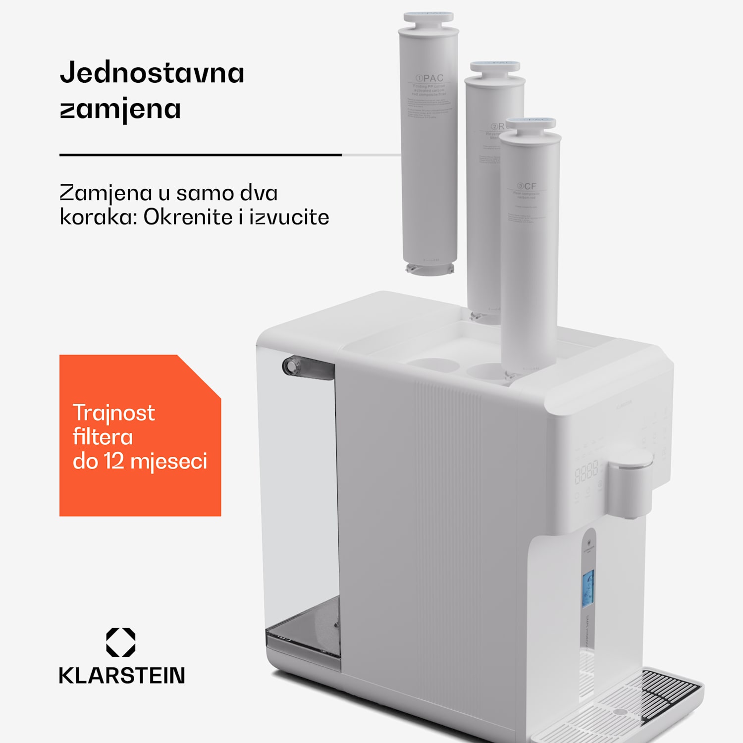 AquaFina PAC, 2 u 1 sustav filtera, tretman vode, filter sedimenta i aktivnog ugljena 