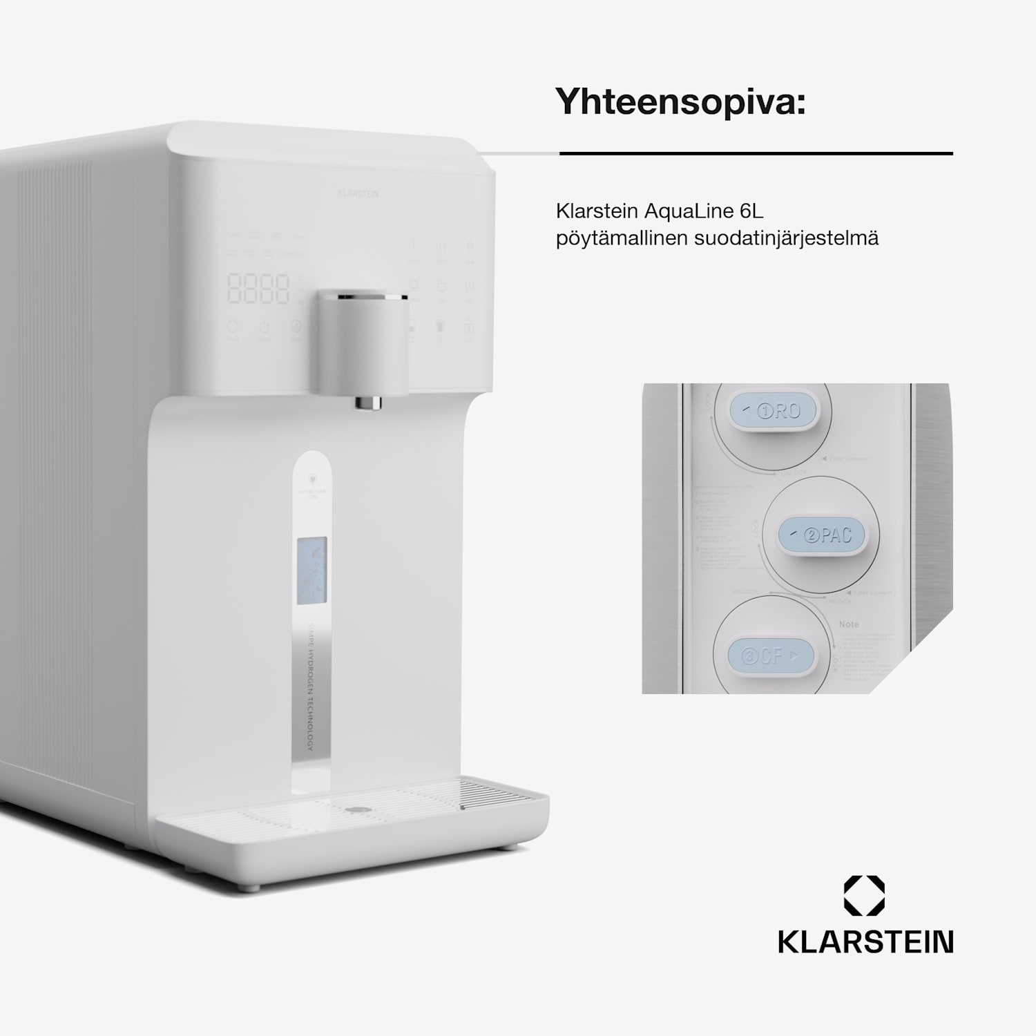 AquaFina CF suodatin 2-in-1 suodatusjärjestelmä vedenkäsittely hiilisuodattimella 