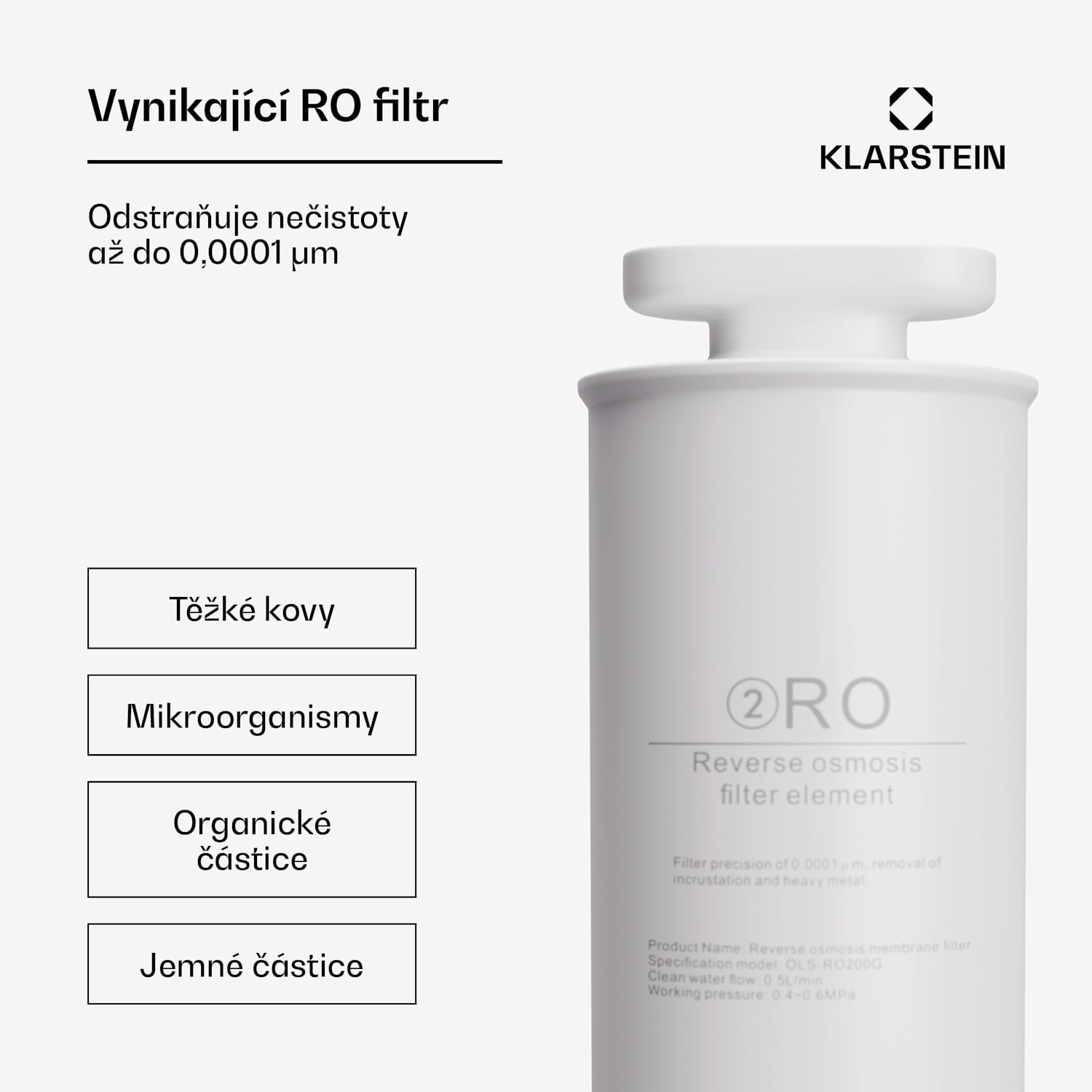 AquaLine 200G RO filtr, membránová technologie reverzní osmózy, úprava vody 