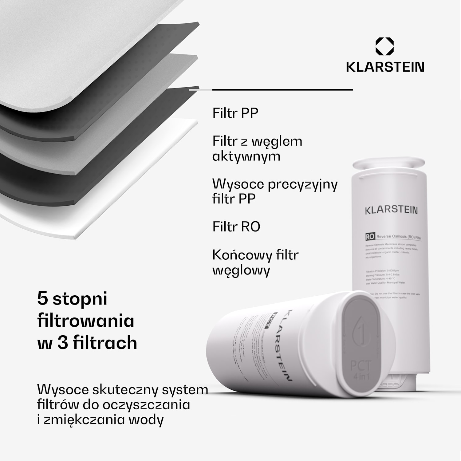 PureLine 600, system filtrowania wody, odwrócona osmoza, 600 GPD, 2270 l/24 h 600 GPD | Biały