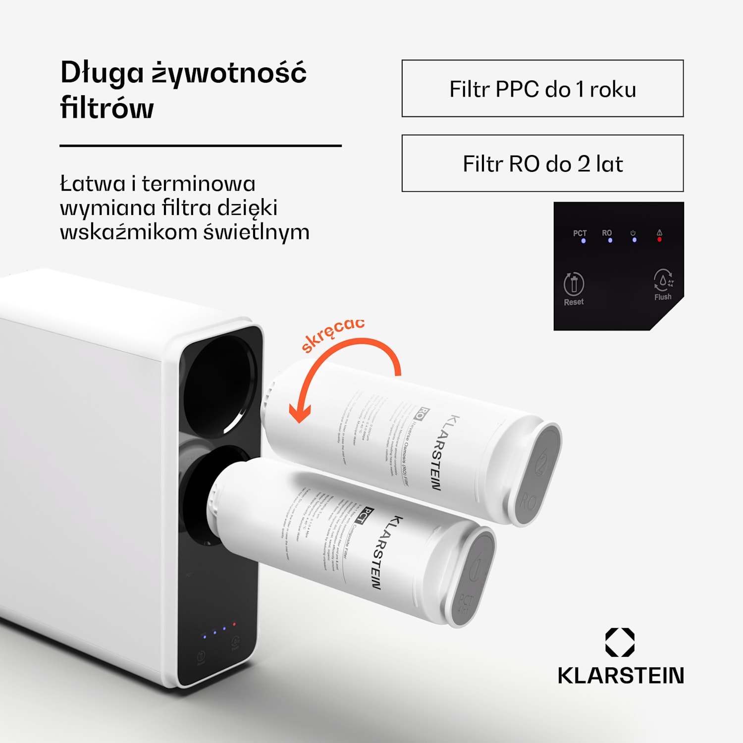 PureLine 600, system filtrowania wody, odwrócona osmoza, 600 GPD, 2270 l/24 h 600 GPD | Biały