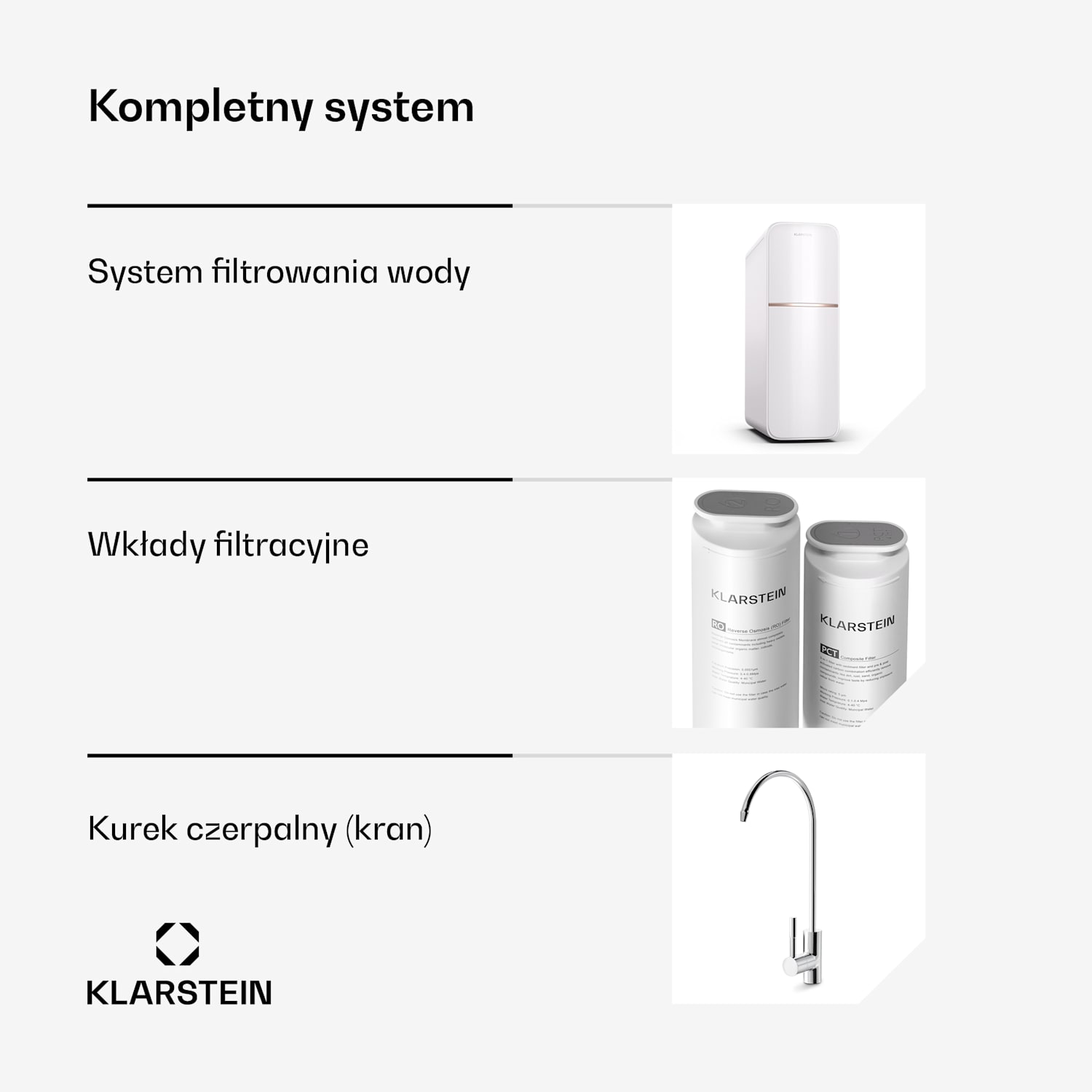 PureLine 600, system filtrowania wody, odwrócona osmoza, 600 GPD, 2270 l/24 h 600 GPD | Biały