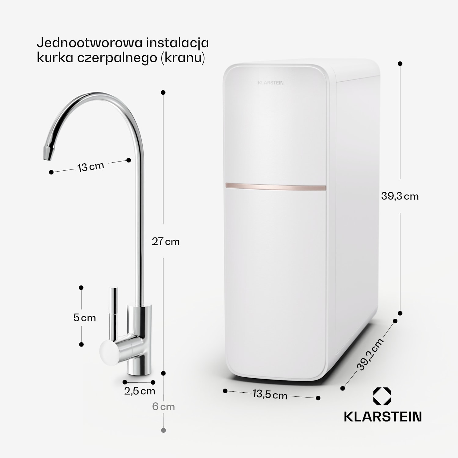 PureLine 600, system filtrowania wody, odwrócona osmoza, 600 GPD, 2270 l/24 h 600 GPD | Biały