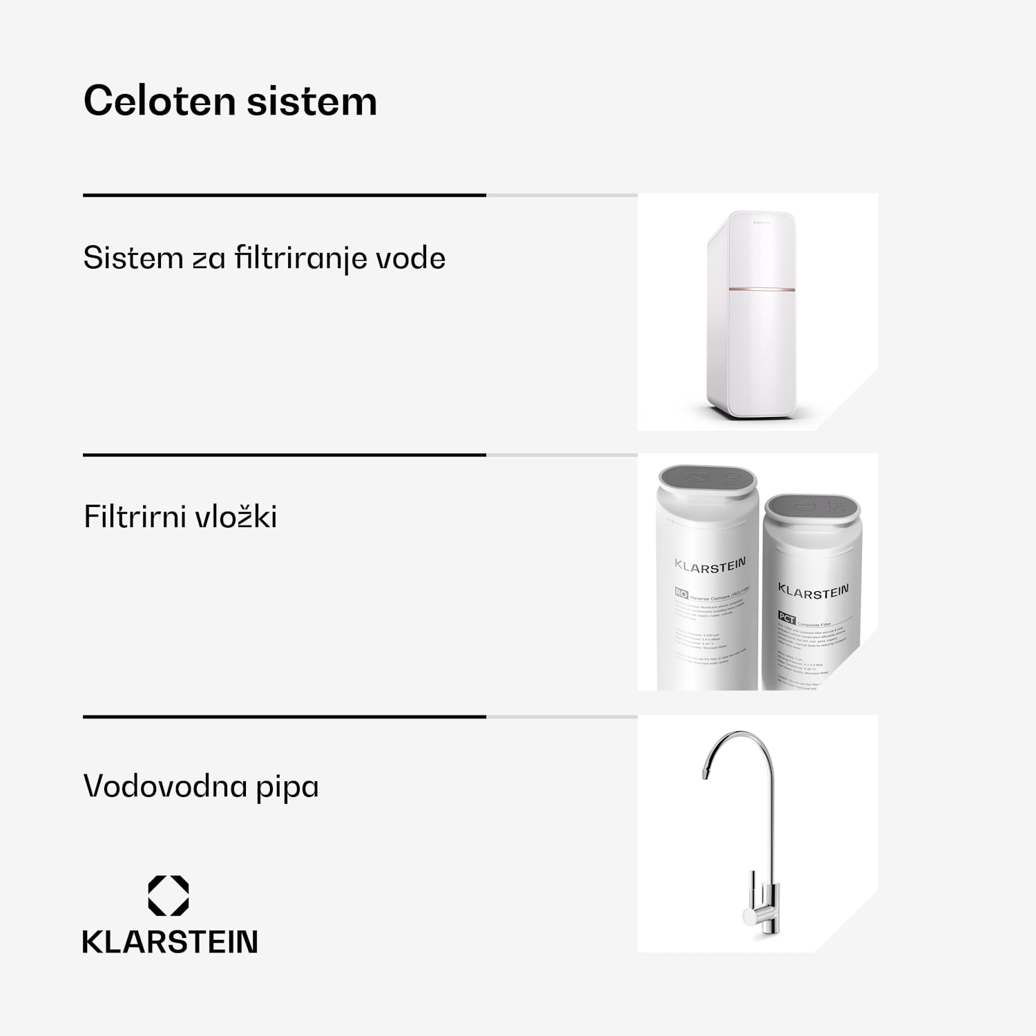 PureLine 600, sistem za filtriranje, reverzna osmoza, 600 GPD / 2270 L/d 600 GPD | Bela