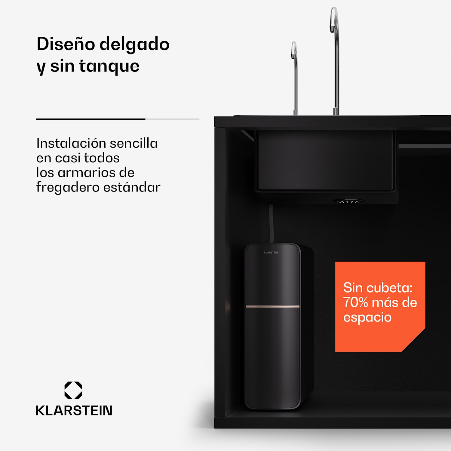 Sistema de filtrado de agua PureLine 800 Ósmosis inversa 800 GPD 3000 L/d 800 GPD | Negro