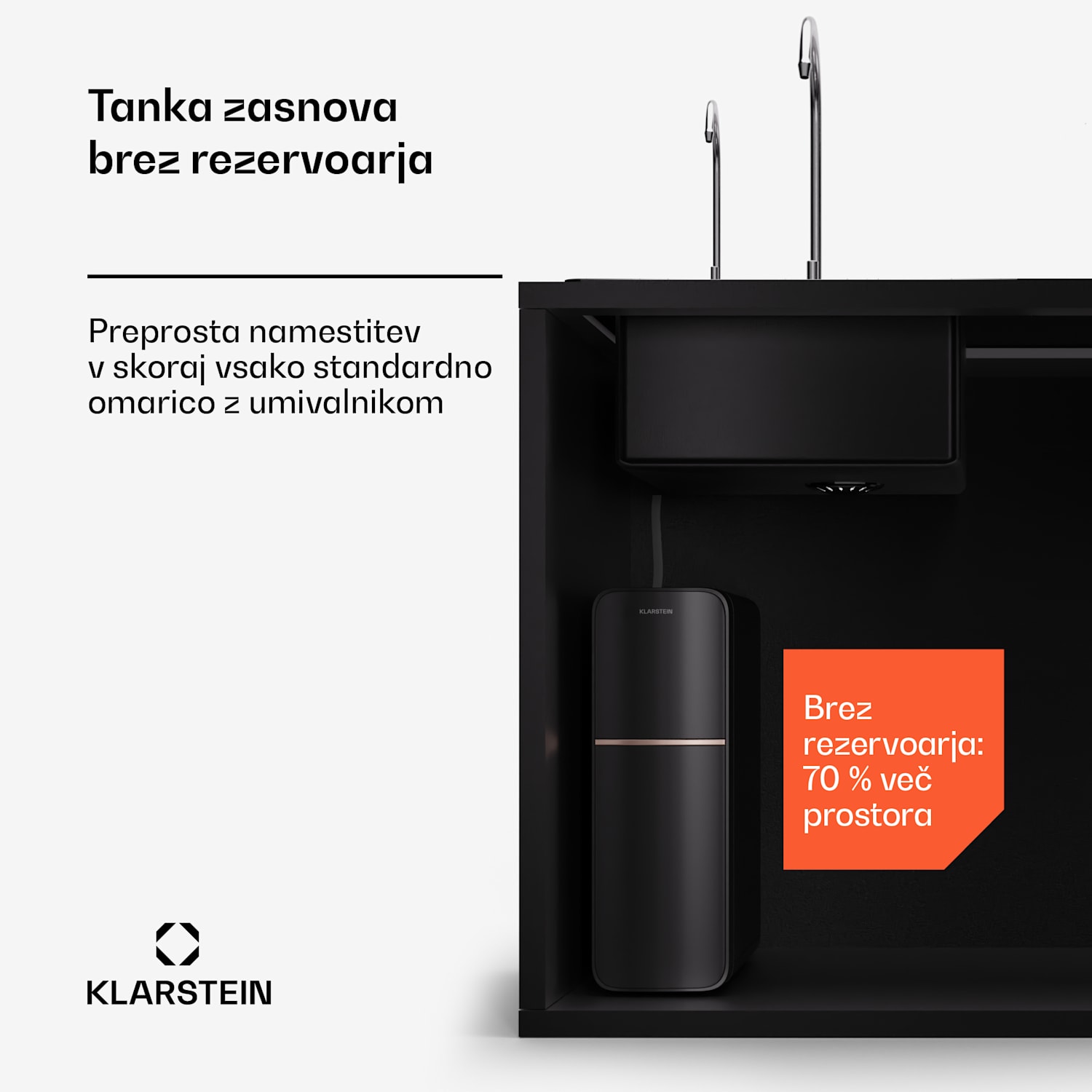 PureLine 800, sistem za filtriranje, reverzna osmoza, 800 GPD / 3000 L/d 800 GPD | Črna