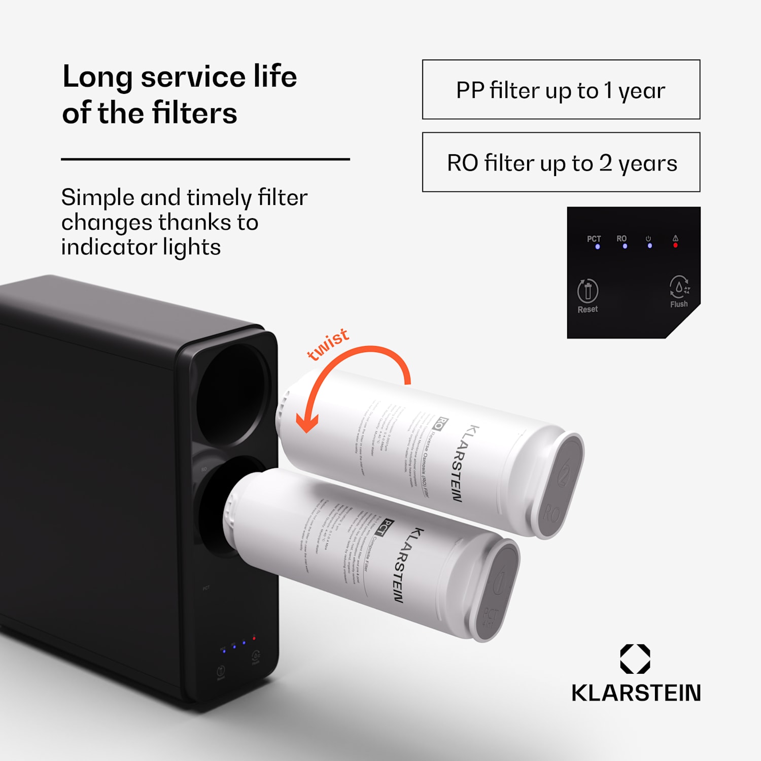 Sistema de filtragem de água PureLine 800 Osmose inversa 800 GPD 3000 L/d 800 GPD | Preto