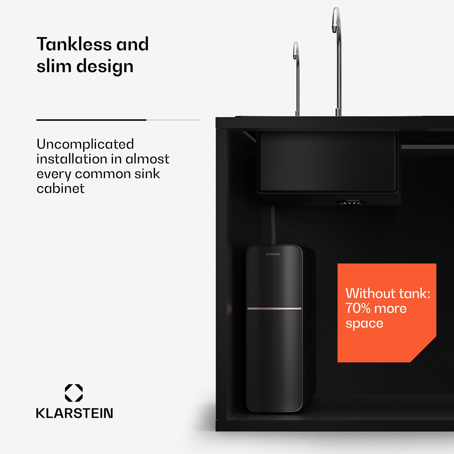 PureLine 800, sistem za filtriranje, reverzna osmoza, 800 GPD / 3000 L/d 800 GPD | Črna