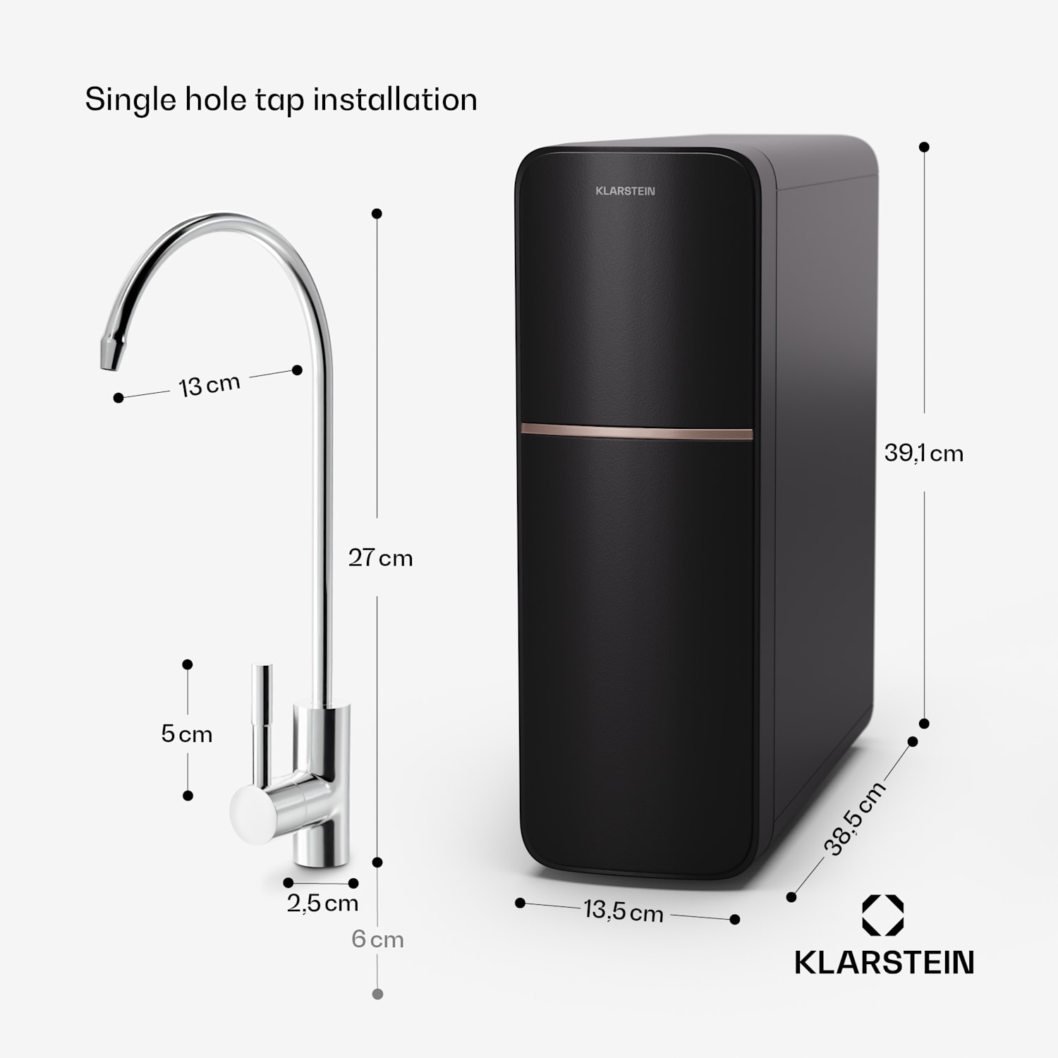 PureLine 800, sistem za filtriranje, reverzna osmoza, 800 GPD / 3000 L/d 800 GPD | Črna