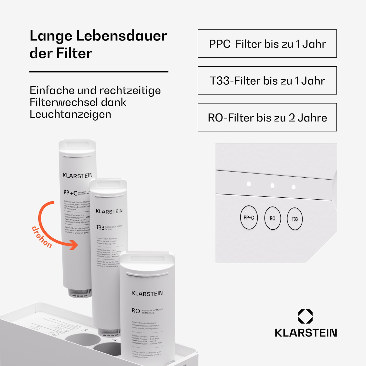 PureFina 400 Wasserfiltersystem Umkehrosmose 400 GPD 1500 L/d 