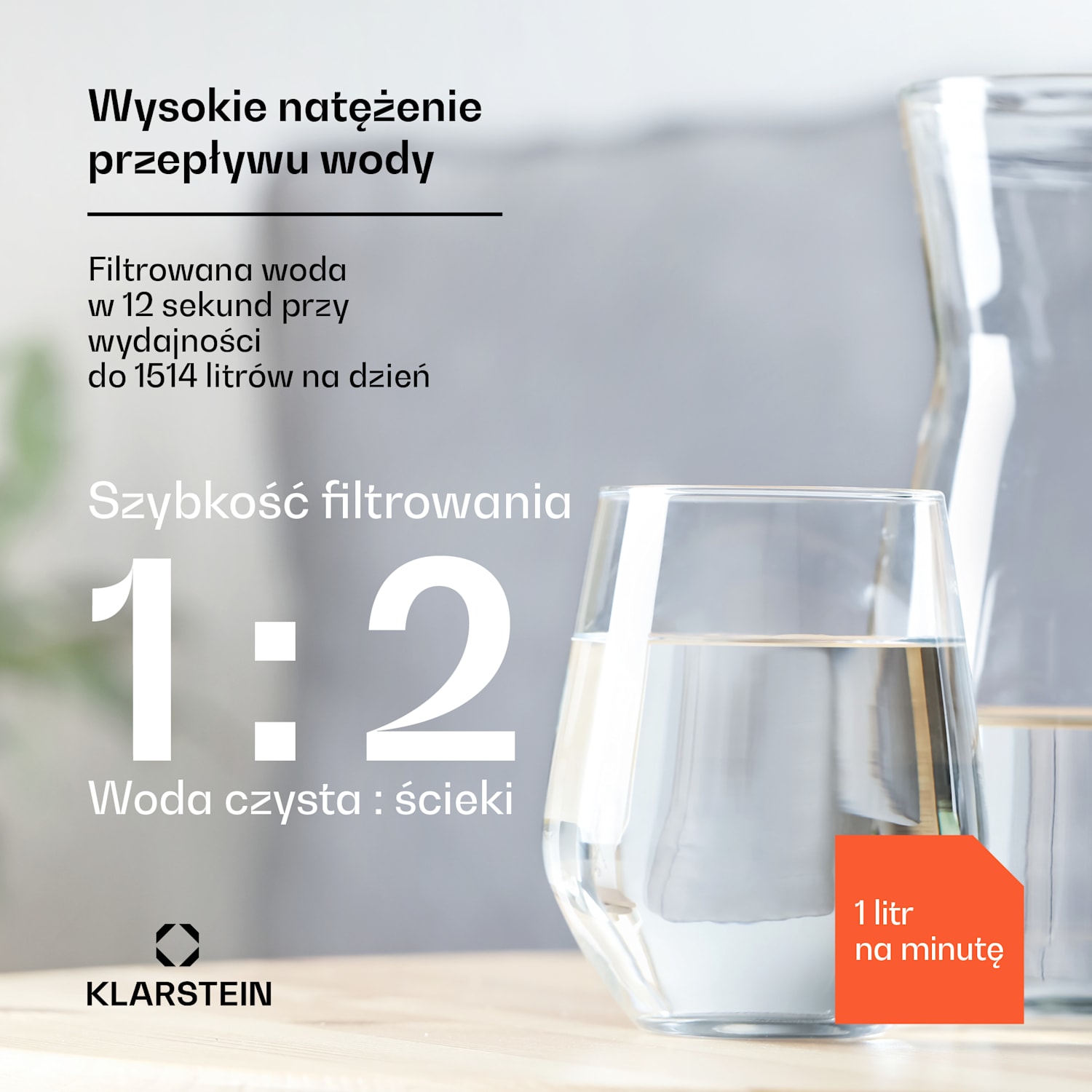 PureFina 400, system filtrowania wody, odwrócona osmoza, 400 GPD, 1500 l/24 h Biały