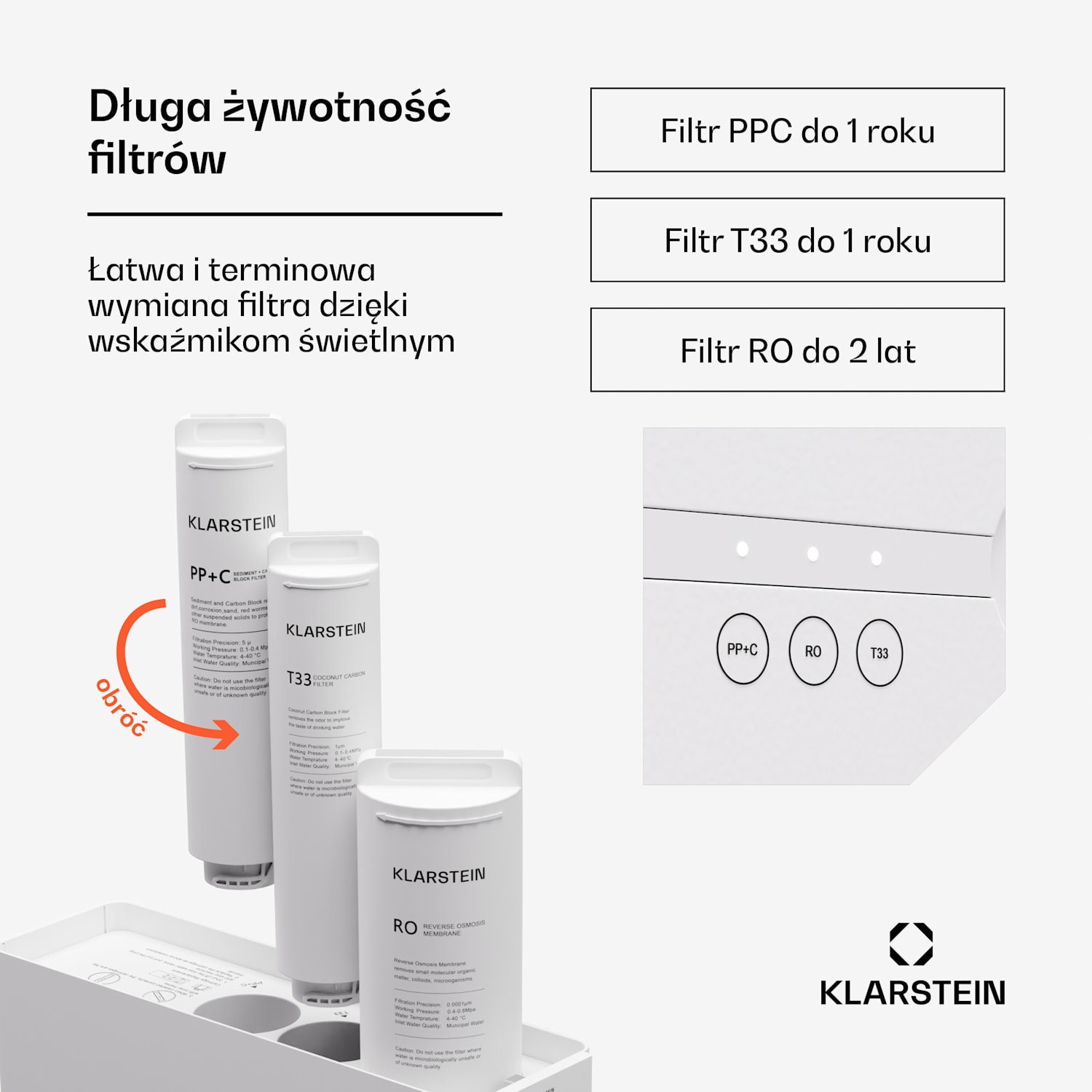 PureFina 400, system filtrowania wody, odwrócona osmoza, 400 GPD, 1500 l/24 h Biały
