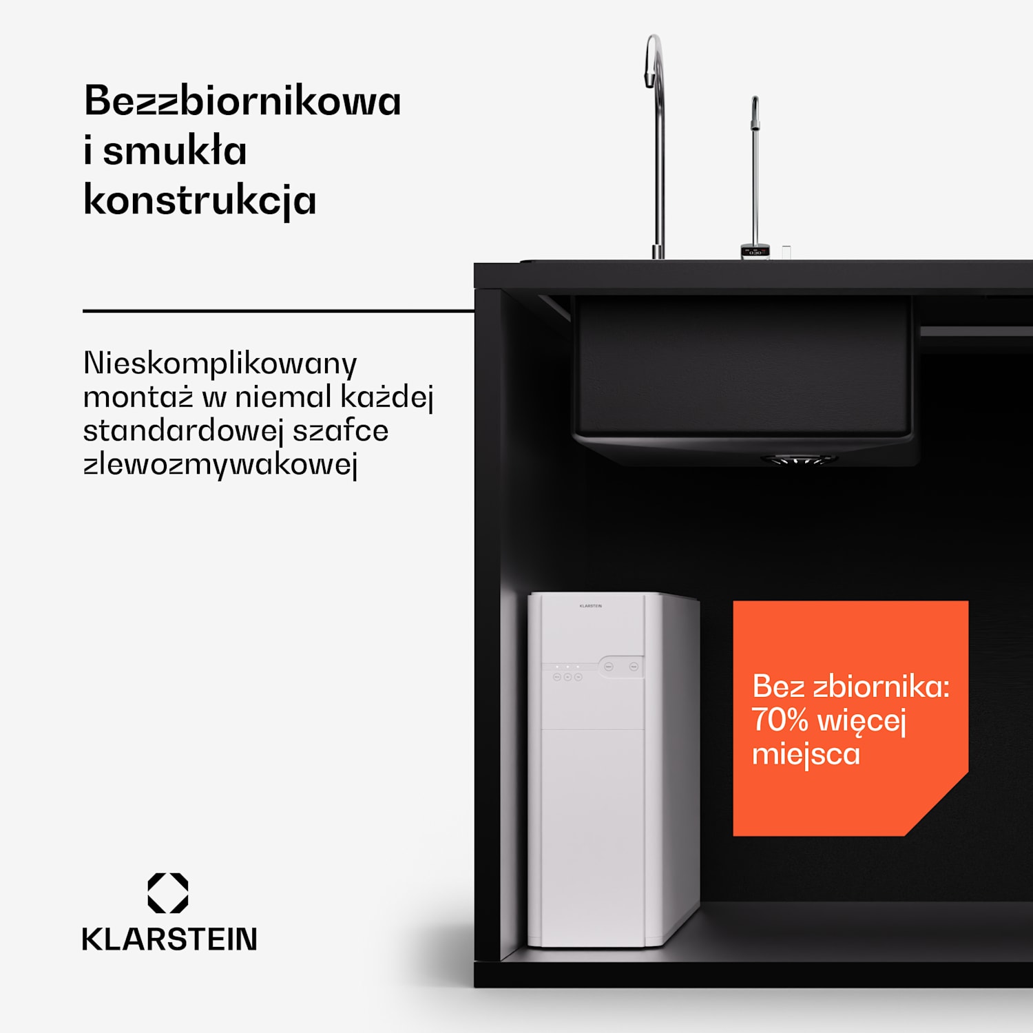 PureFina 400, system filtrowania wody, odwrócona osmoza, 400 GPD, 1500 l/24 h Biały