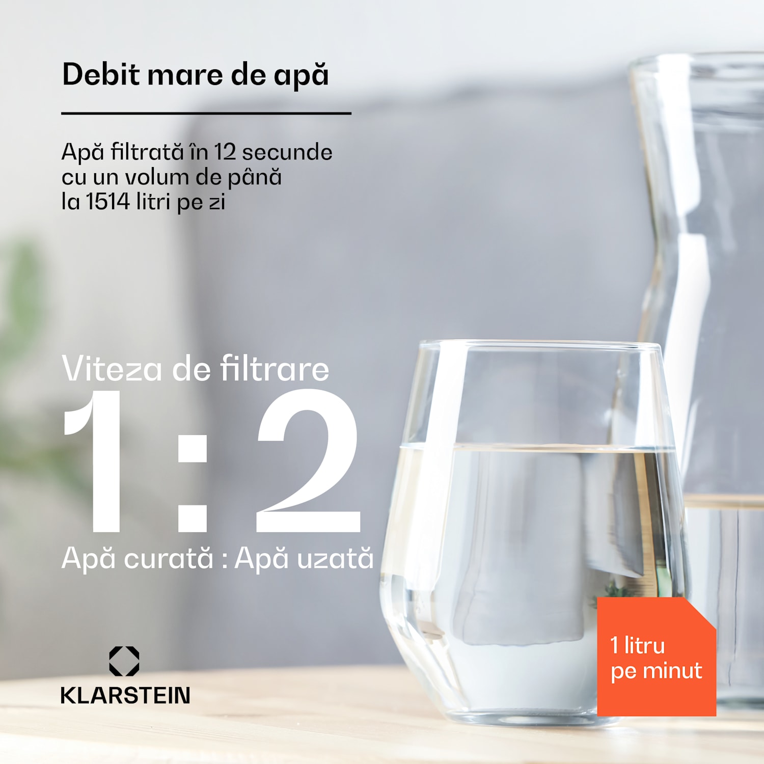 PureLine 400, sistem de filtrare, osmoză inversă, 400 GPD / 1500 L/d Alb