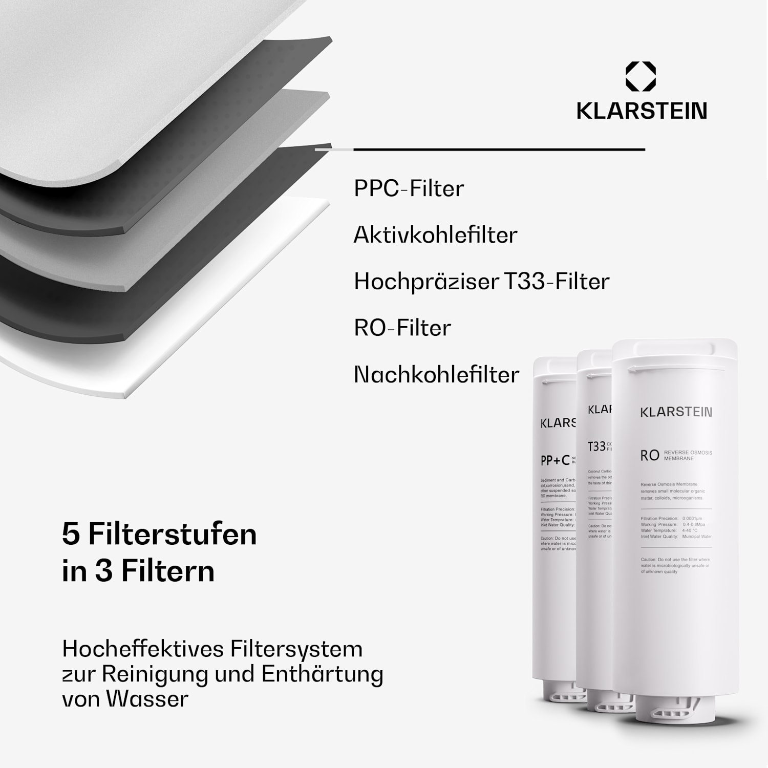 PureFina 600 - Sistema di filtraggio dell'acqua a osmosi inversa, 600 GPD 2270 L/giorno Bianco