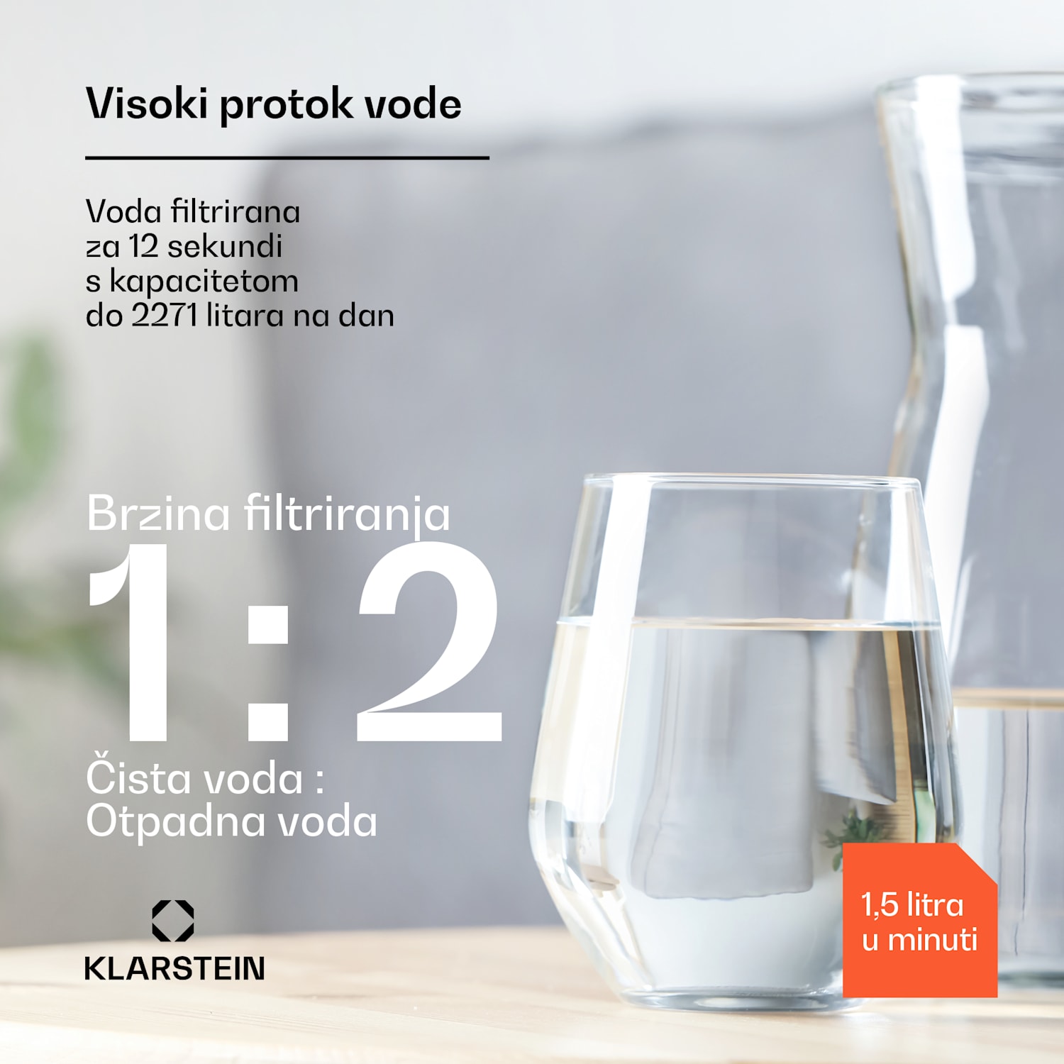 PureFina 600, sustav filtracije, reverzna osmoza, 600 GPD / 2270 L/d Bijela