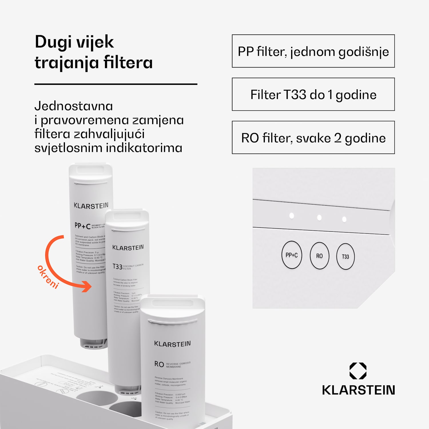 PureFina 600, sustav filtracije, reverzna osmoza, 600 GPD / 2270 L/d Bijela