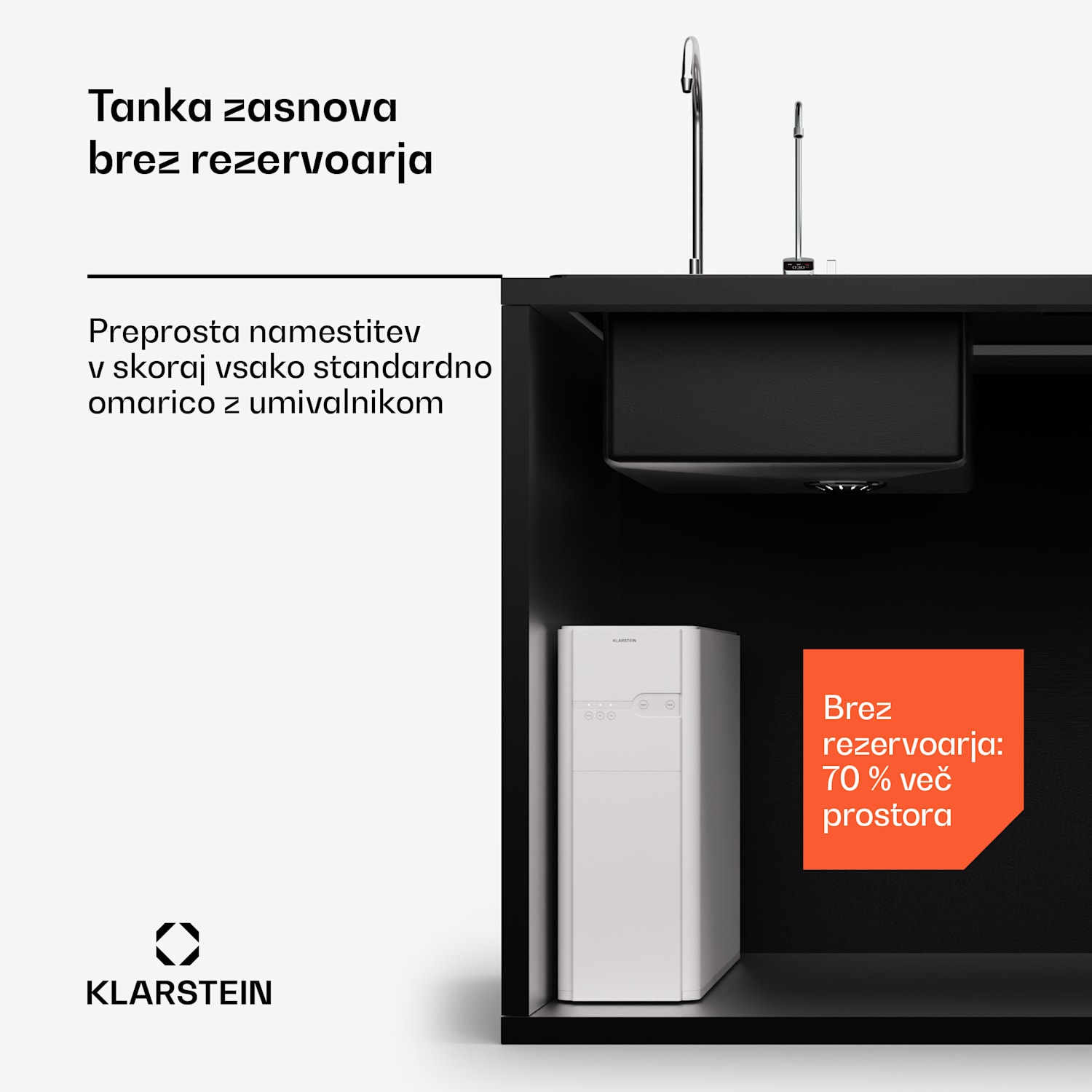 PureFina 600, sistem za filtriranje, reverzna osmoza, 600 GPD / 2270 L/d Bela