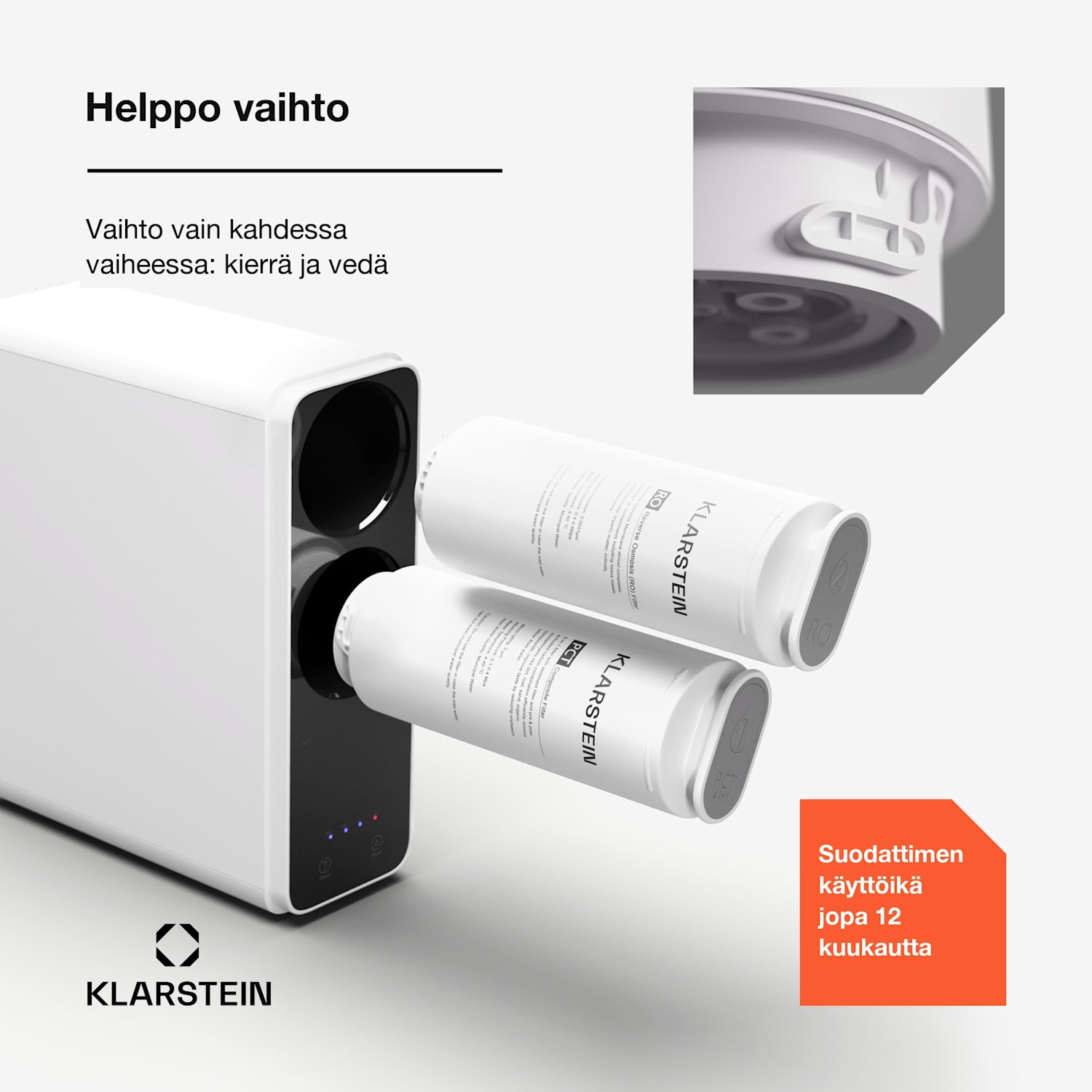 PureLine PCT -suodattimen lisävaruste / varaosa 3-vaiheinen sedimentti esi-/jälkihiili 