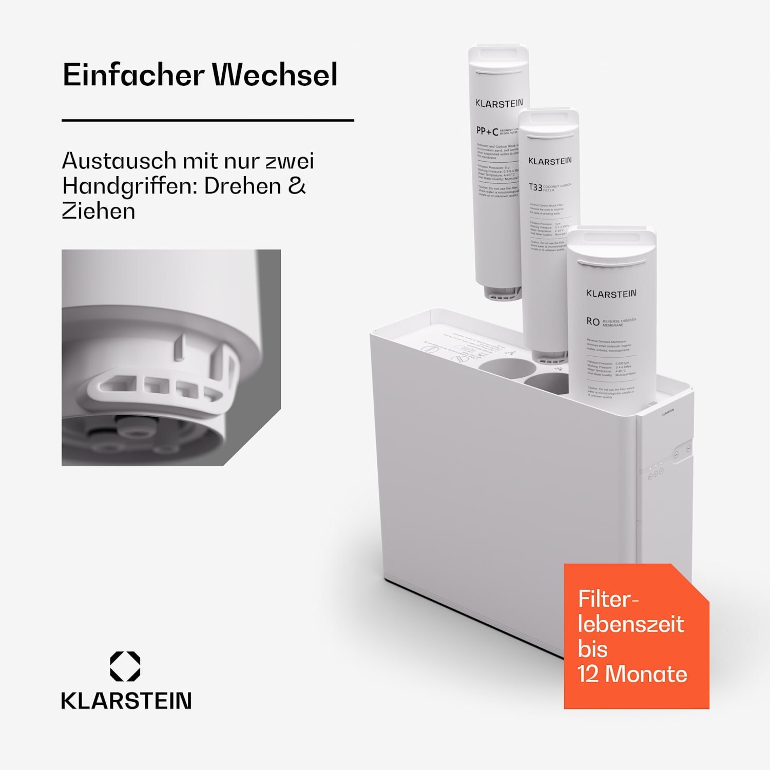 PureFina - Filtro T33, accessorio/pezzo di ricambio, sedimenti e filtro con blocco al carbone 