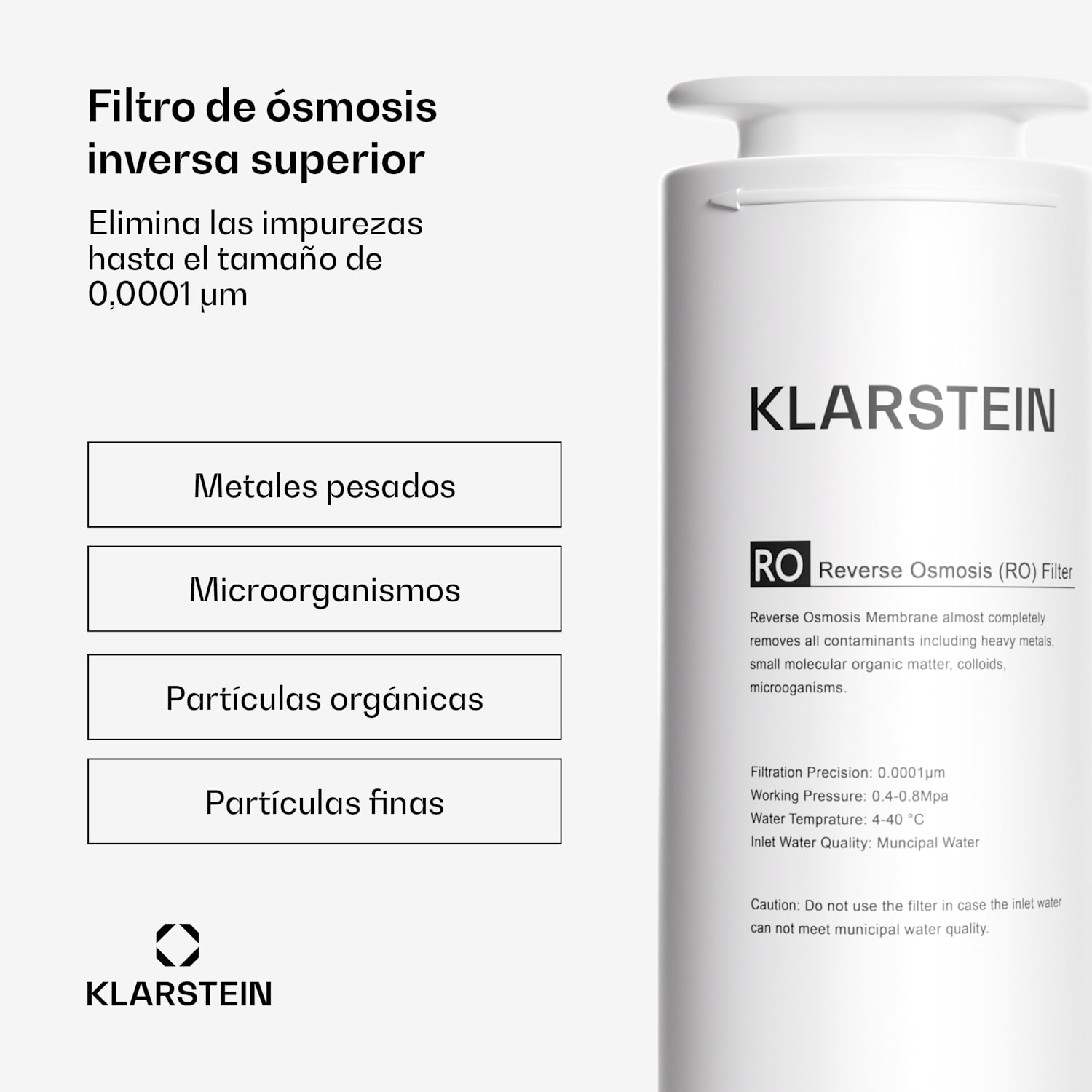Sistema de filtrado de agua PureLine 400 Ósmosis inversa 400 GPD 1500 L/d 400 GPD | Blanco