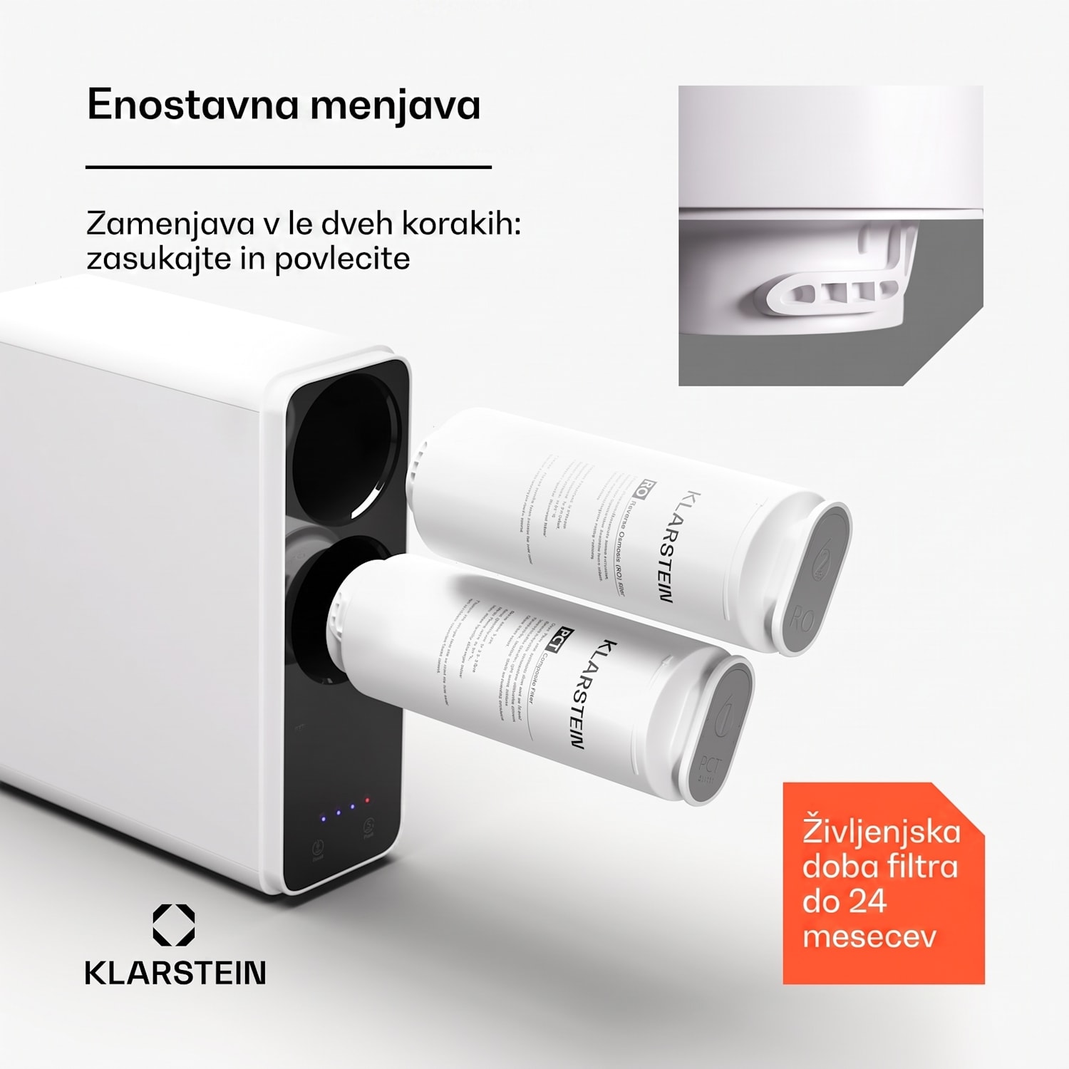 PureLine 400 RO filter, nadomestni filter / dodatna oprema, reverzna osmoza, 400 GPD / 1500 L/d 400 GPD | Bela