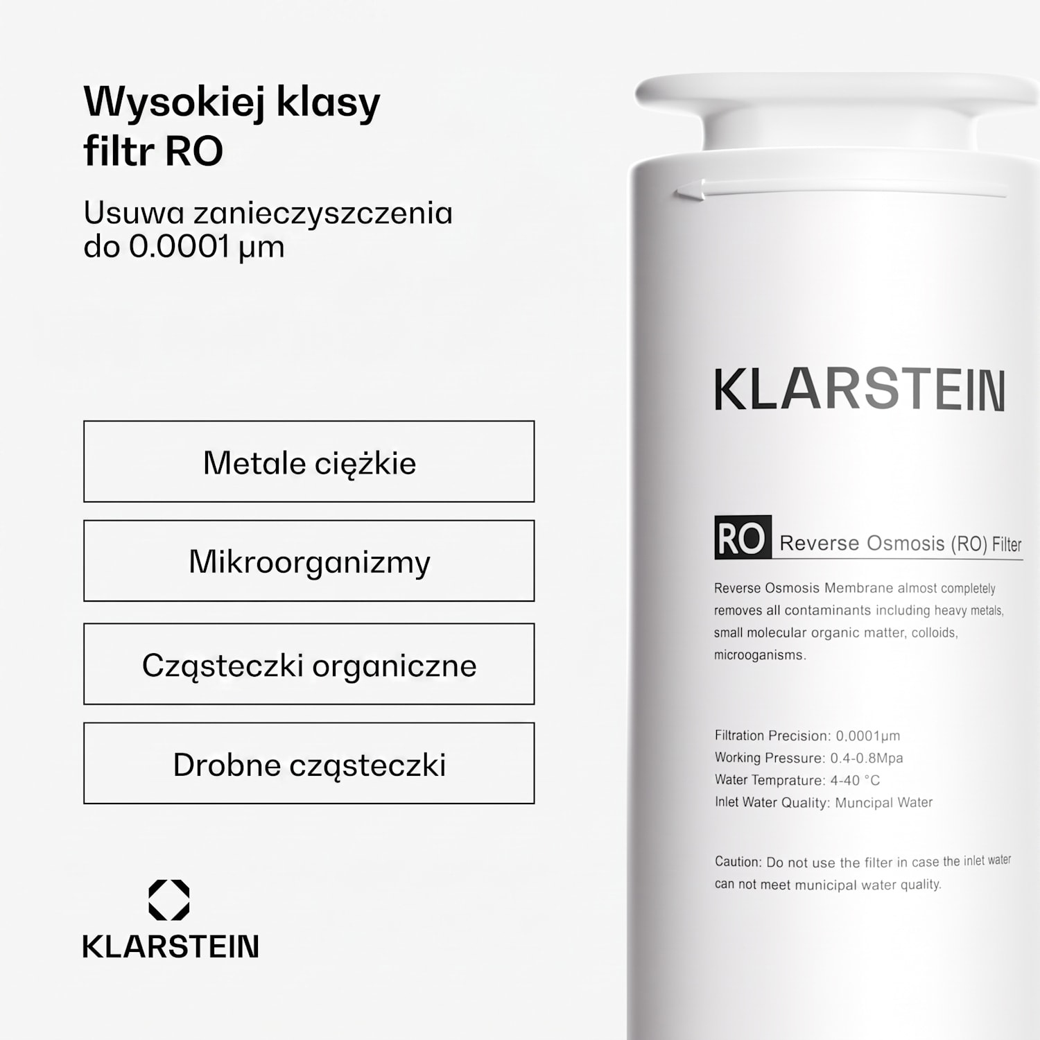 Filtr RO PureLine 600 akcesoria / odwrócona osmoza 600 GPD 2270 l/d 600 GPD | Biały