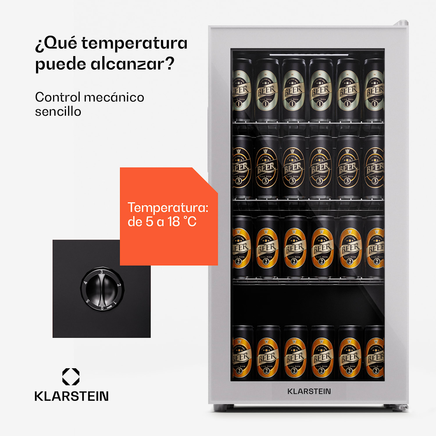 Beersafe 74 Slim Réfrigérateur 74 litres 3 clayettes porte vitrée panoramique 74 Ltr | Quartz