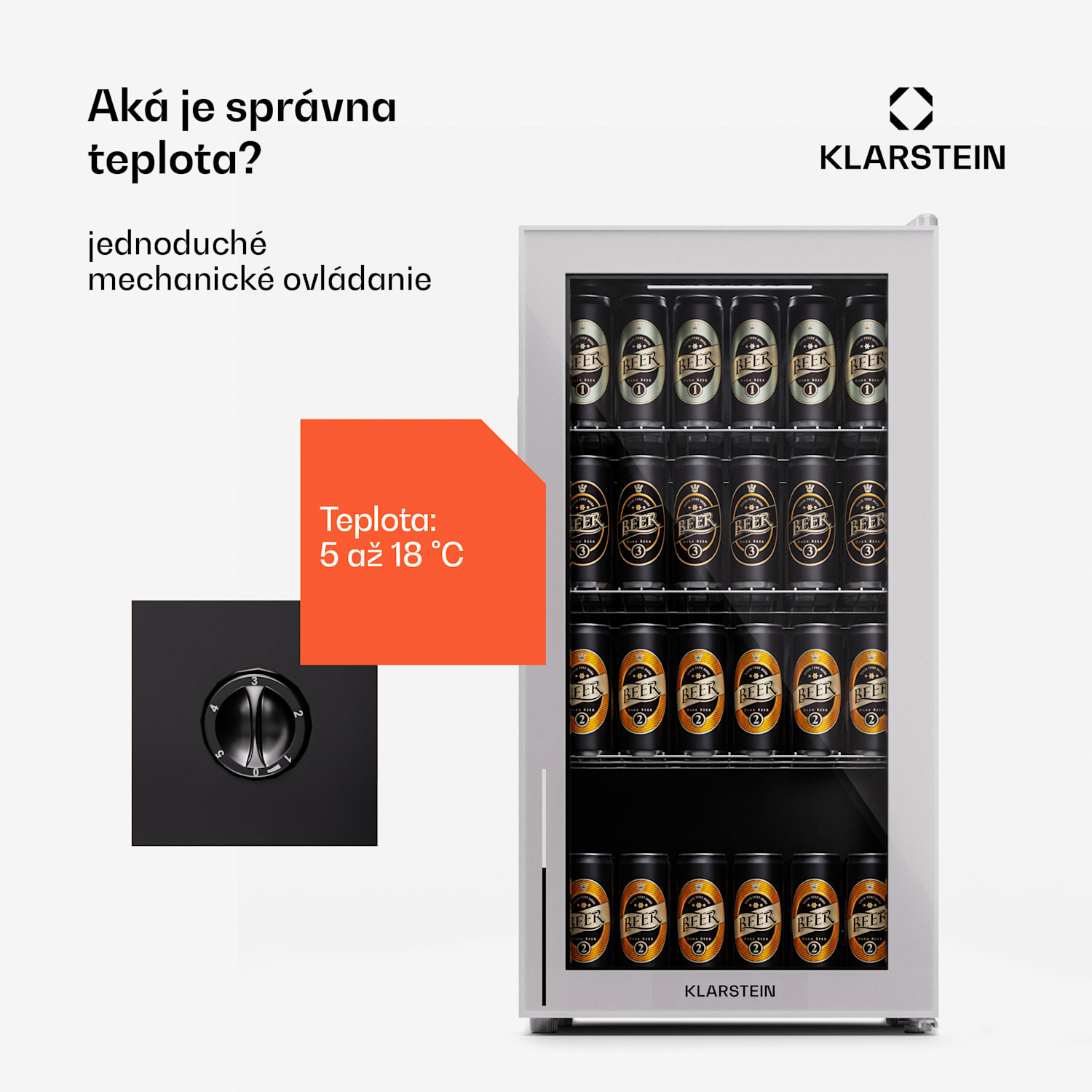 Beersafe 74 Slim, chladnička, 74 litrov, 3 police, panoramatické sklenené dvere 74 Ltr | Quartz