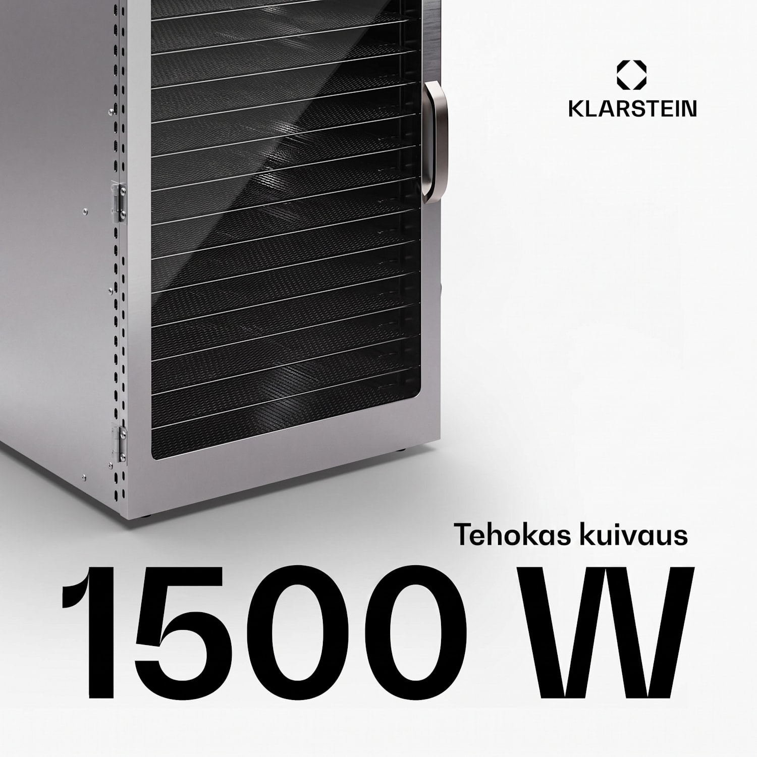 Captain Jerky 160 kuivauslaite 1500W 30-90 °C 24h-ajastin ruostumatonta terästä 16 tasoa