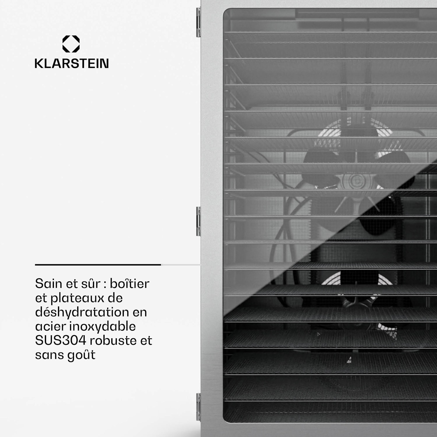 Captain Jerky 160 déshydrateur 1500 W 30-90 °C minuterie 24 h inox 16 étages