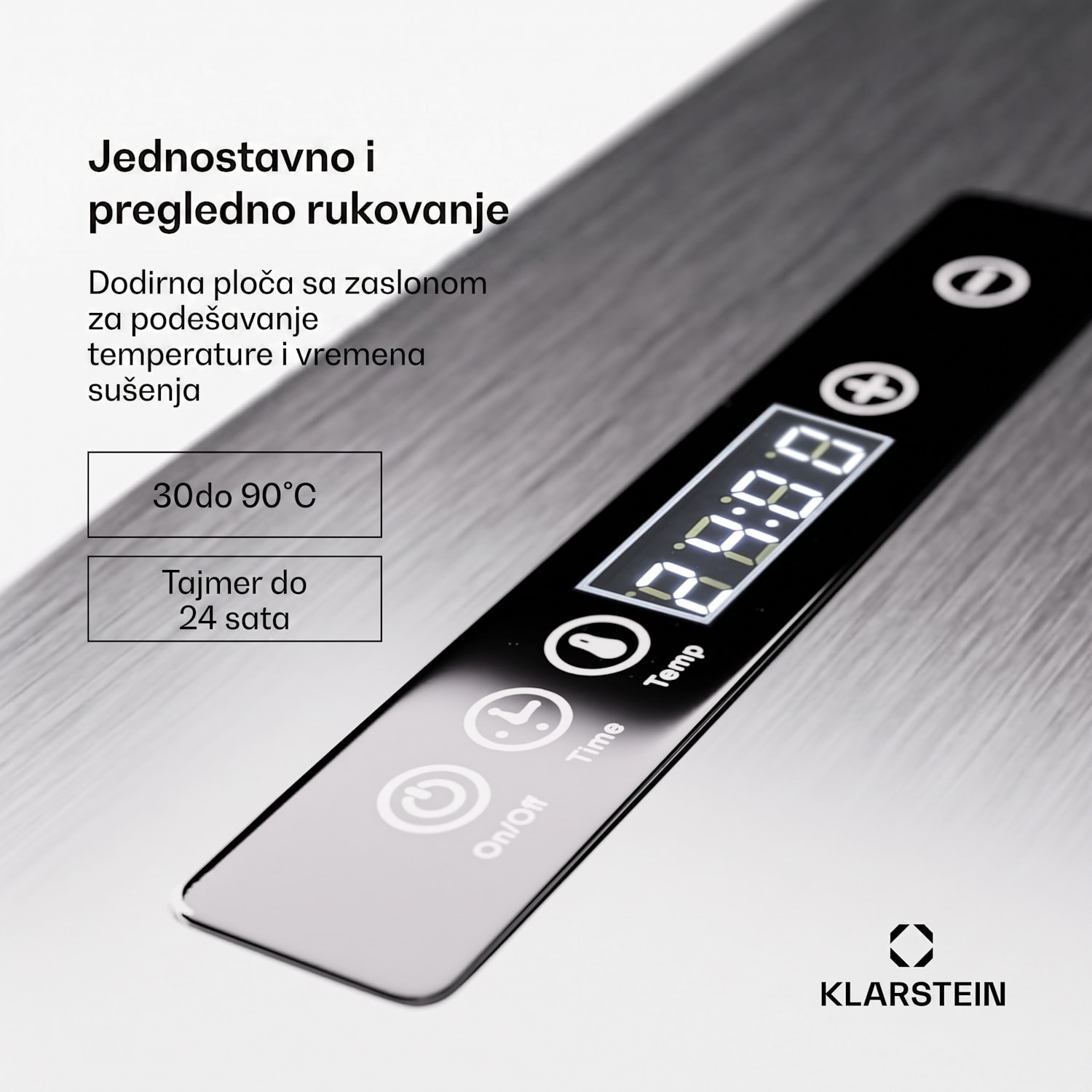 Captain Jerky 160, dehidrator, 1500 W. 30-90 °C. 24-satni tajmer, nehrđajući čelik 16 faza