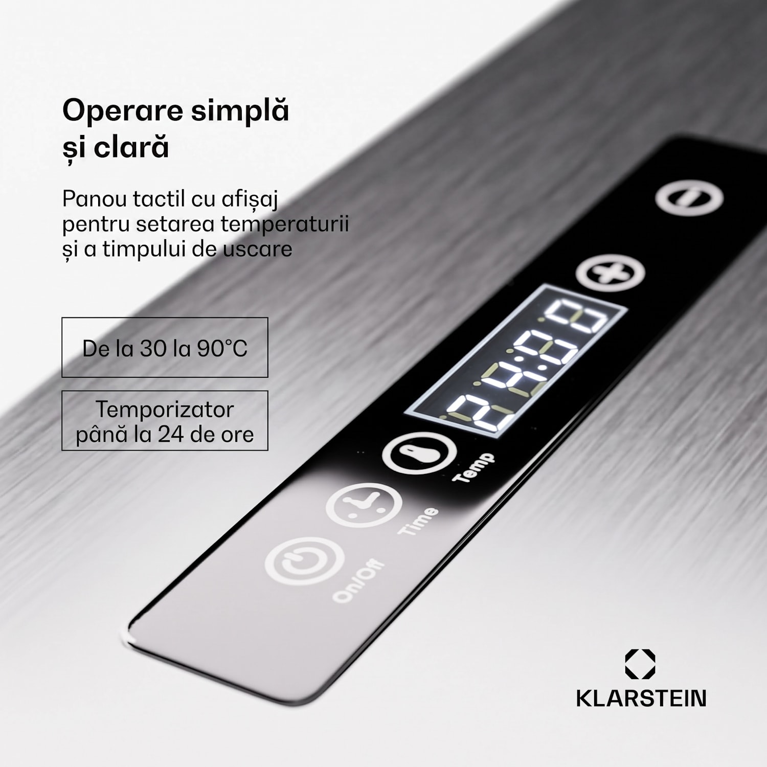 Căpitanul Jerky 160, Deshidrator, 1500 W. 30-90 °C. cronometru de 24 de ore, din oțel inoxidabil 16 etape