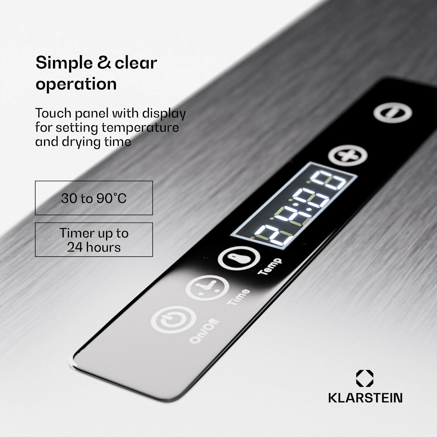 Captain Jerky 160, aszalógép, 1500 W, 30-90 °C, 24 órás időzítő, rozsdamentes acél 16 tálca