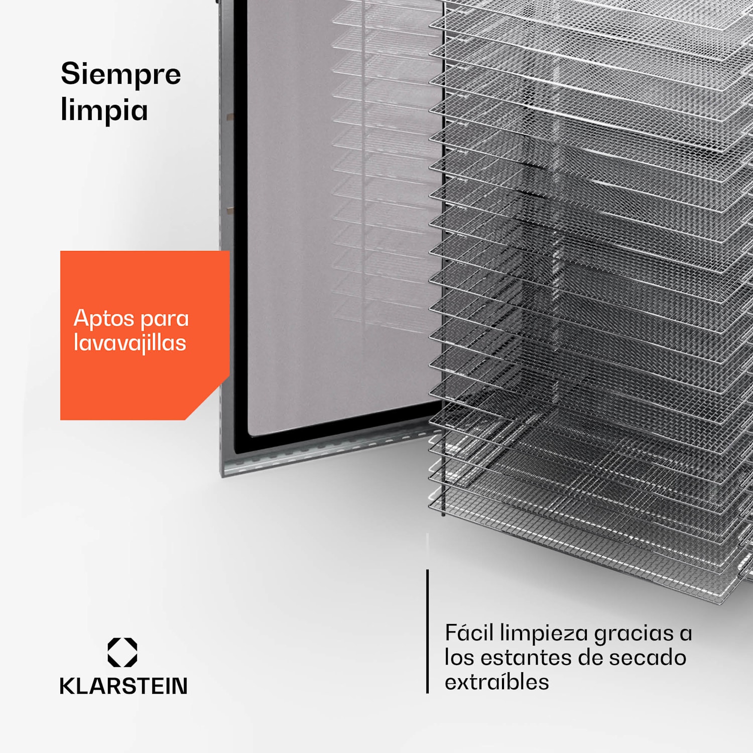 Deshidratador Captain Jerky 200 2000W 30-90 °C 24h temporizador acero inoxidable 20 bandejas