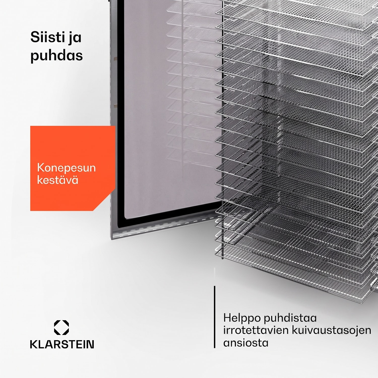 Captain Jerky 200 Kuivain 2000W 30-90 °C 24h-ajastin Ruostumaton teräs 20 tasoa
