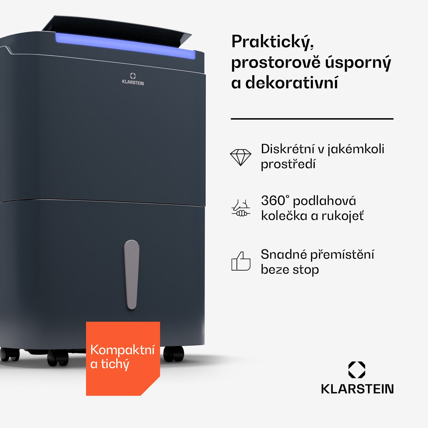 DryFy Pro Connect Smart, Odvlhčovač vzduchu,  Wi-Fi, Kompresní, 30 l/d, 25–30 m² 30L/24h | Antracit